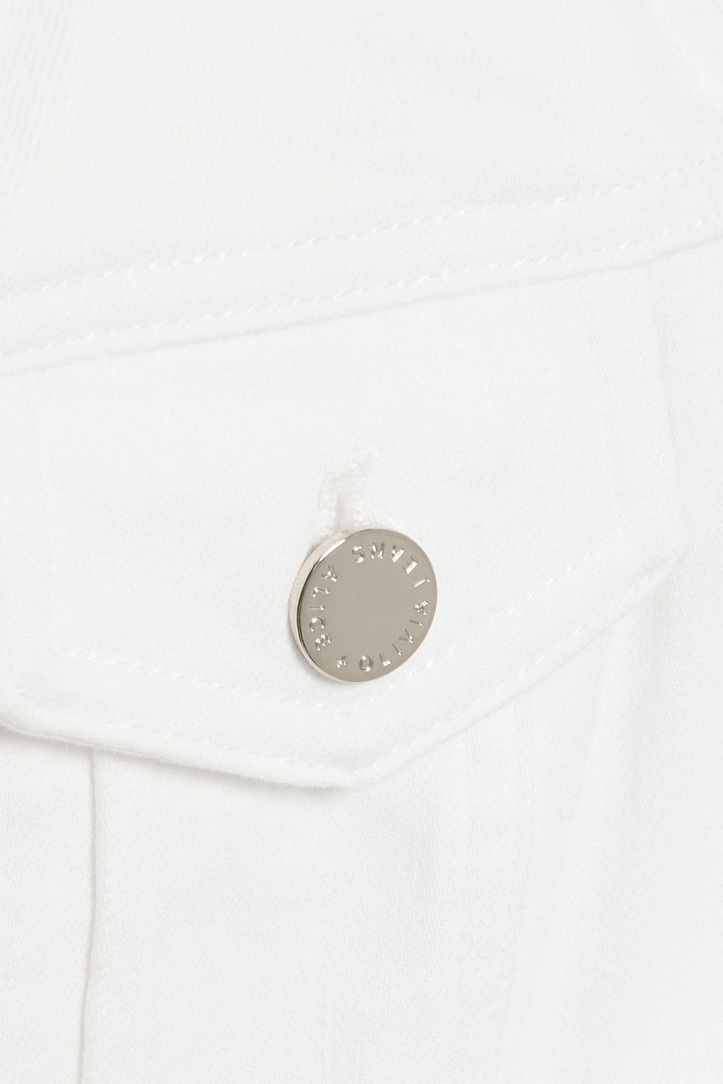 ALICE + OLIVIA Kendall denim halterneck mini dress