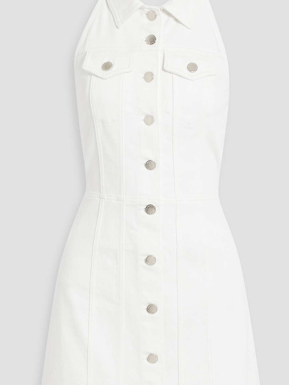 kendall denim halterneck mini dress