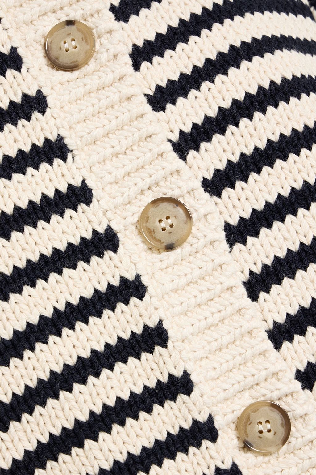 FRAME Striped cotton cardigan
