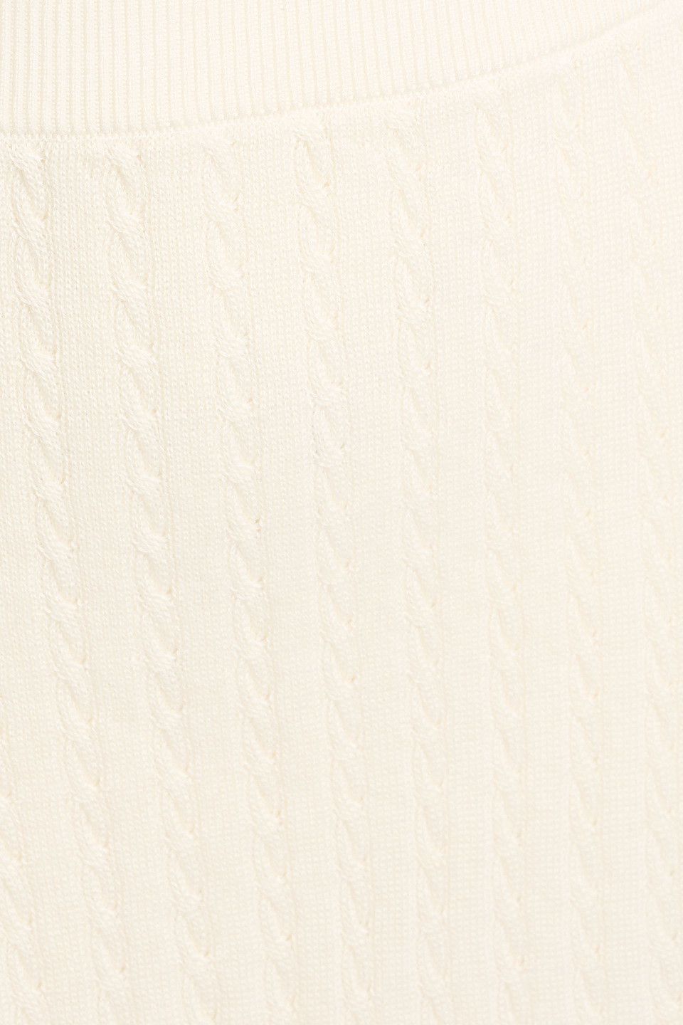 Frame Cable-knit Cashmere And Silk-blend Midi Skirt In White