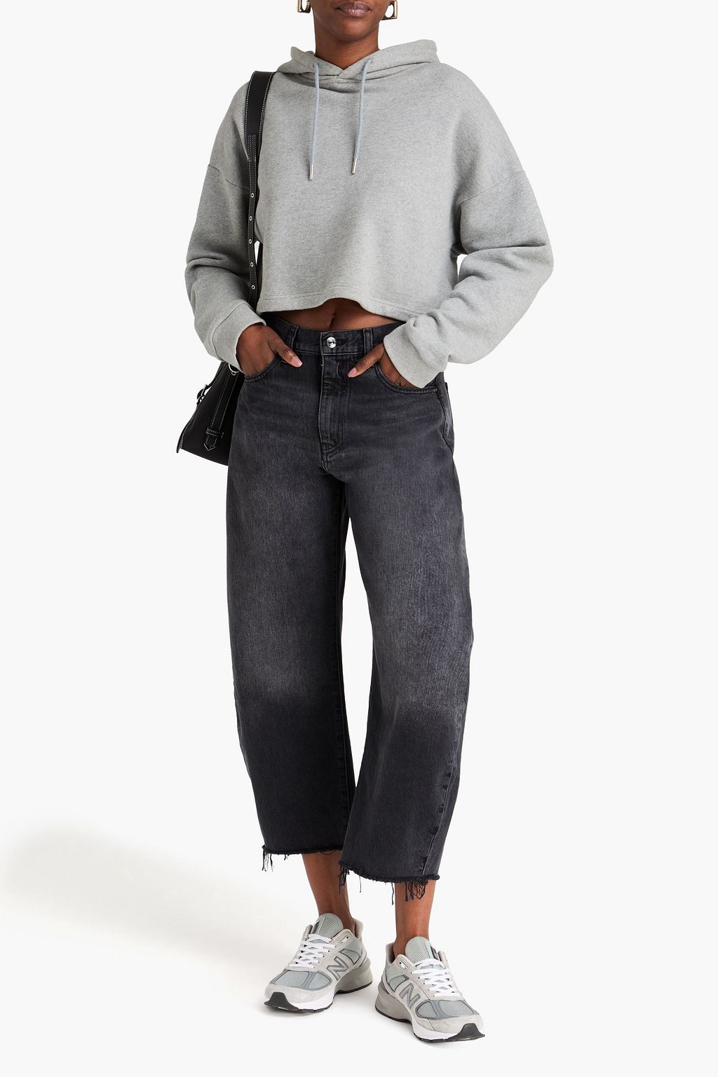 FRAME The Bubble high-rise barrel-leg jeans