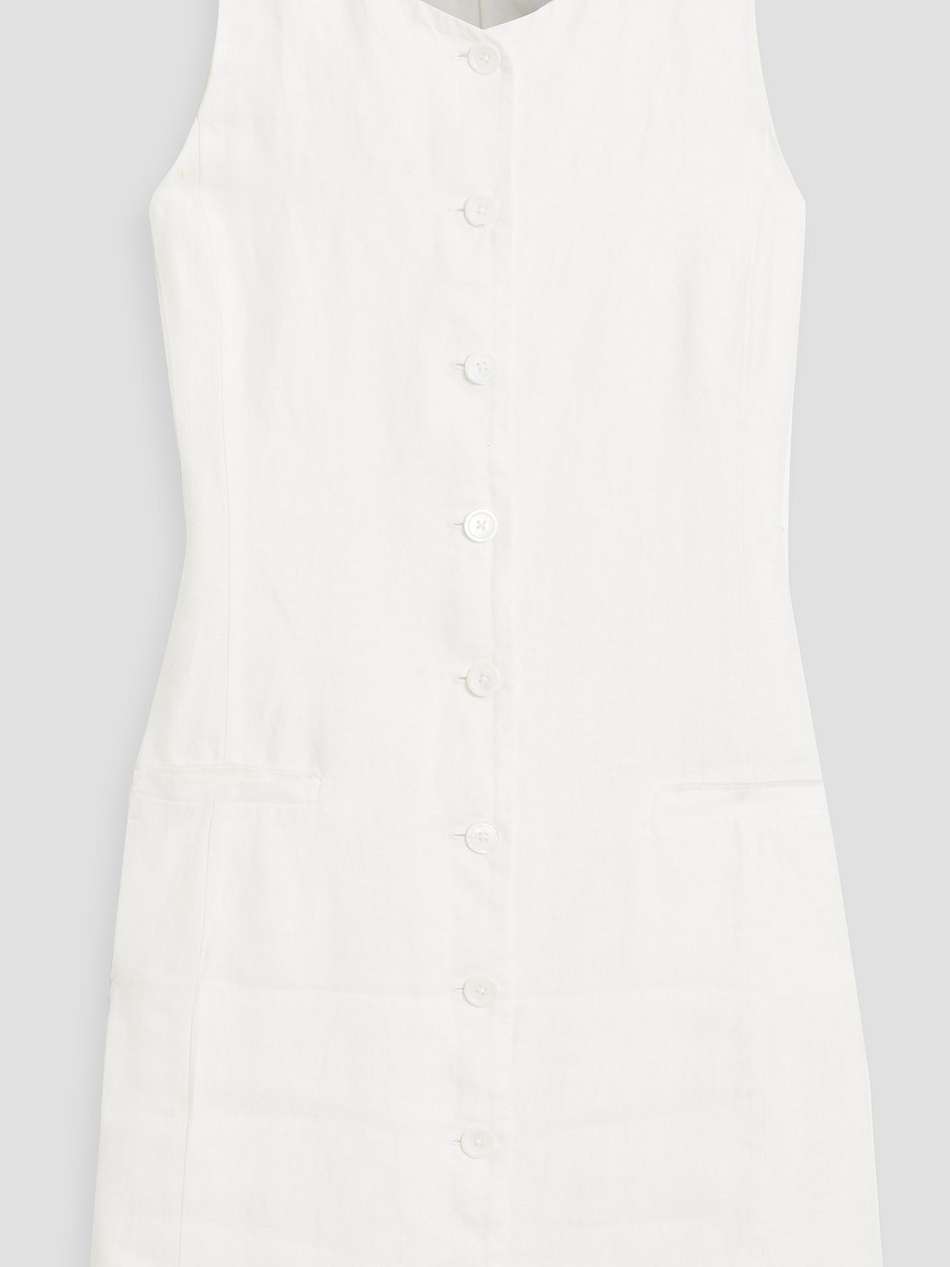 anna linen-twill mini dress