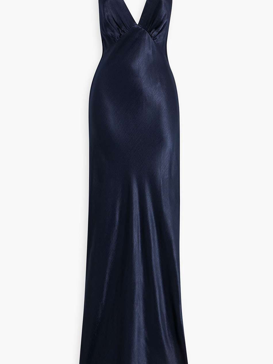 moon dance satin-crepe maxi slip dress