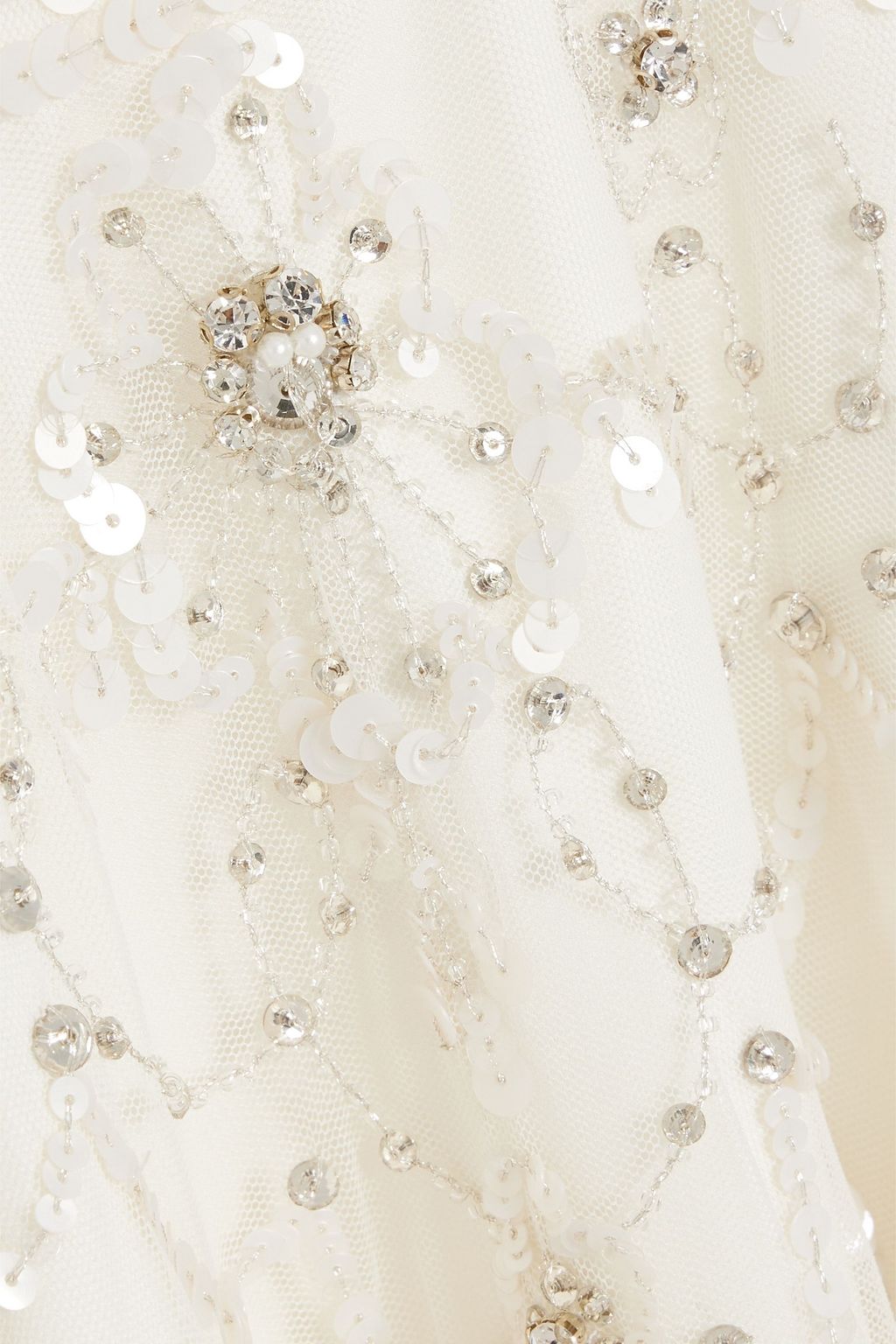 JENNY PACKHAM Cape-effect embellished tulle dress