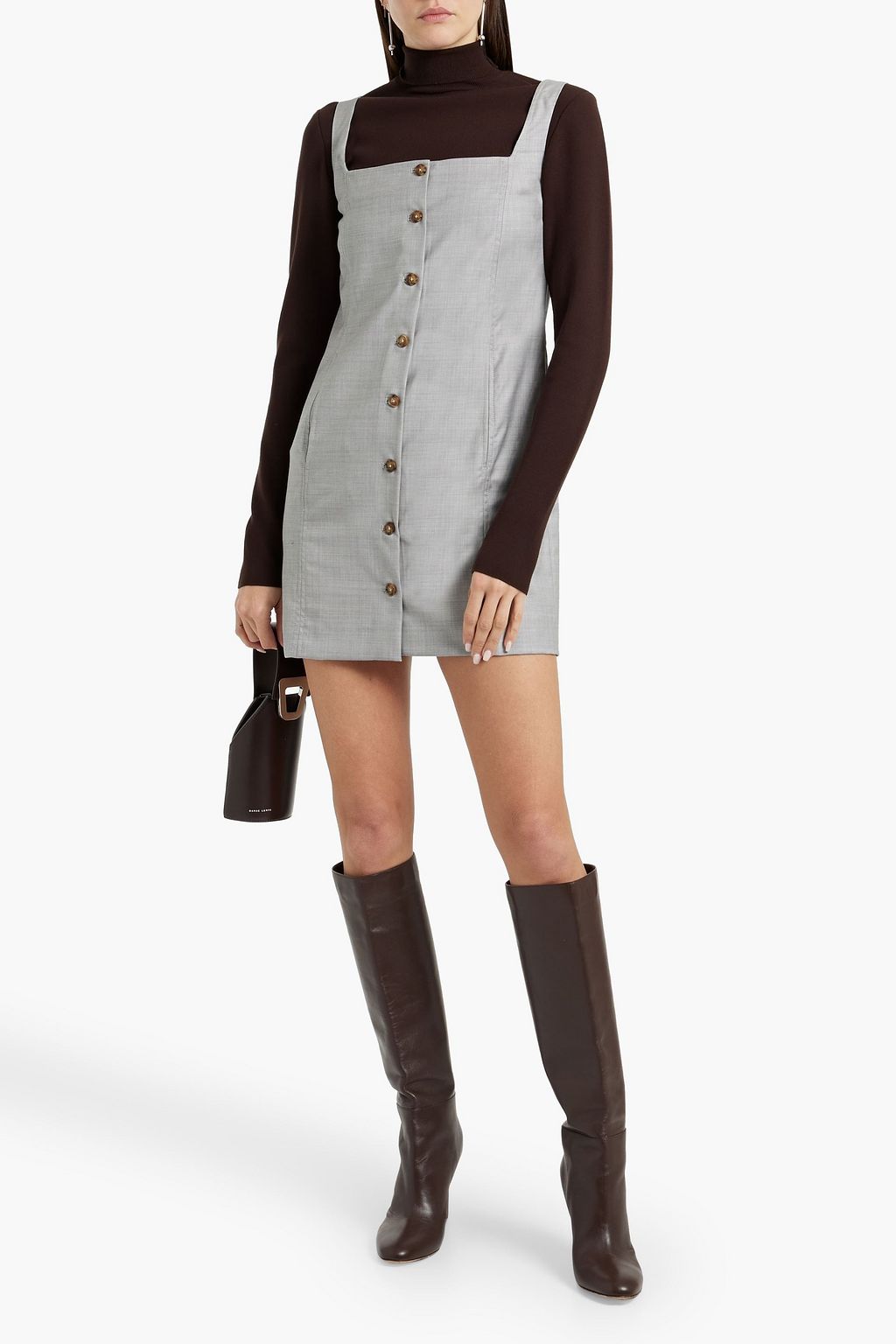 LOULOU STUDIO Idon wool-twill mini dress