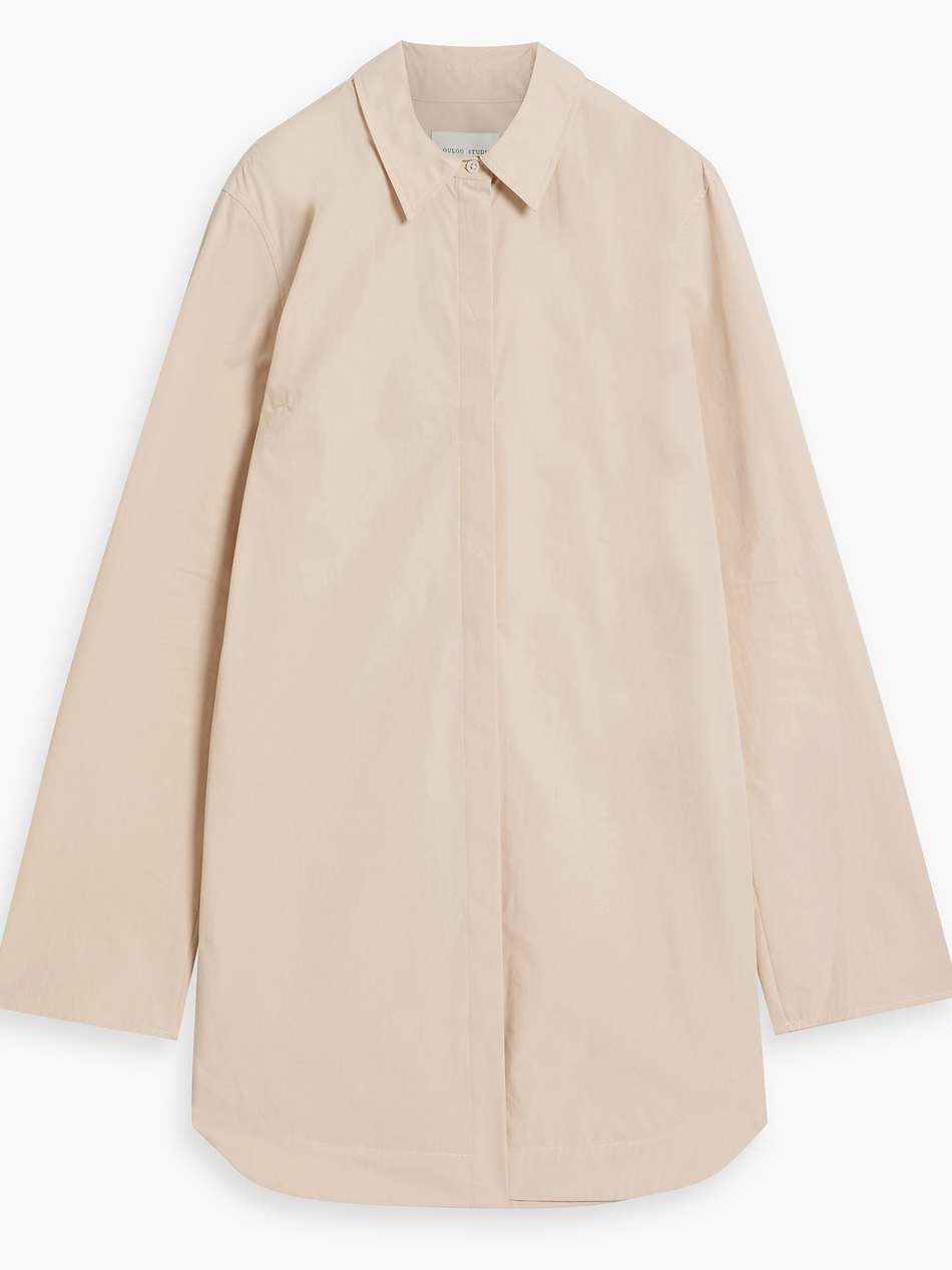 eknath cotton-poplin mini shirt dress