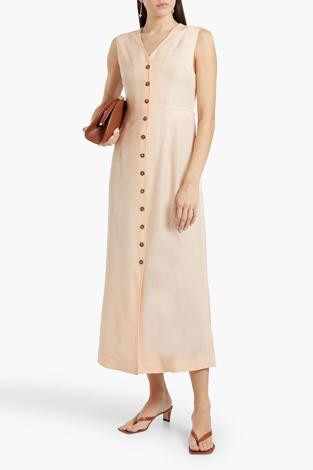 LOULOU STUDIO Idika wool-twill midi dress