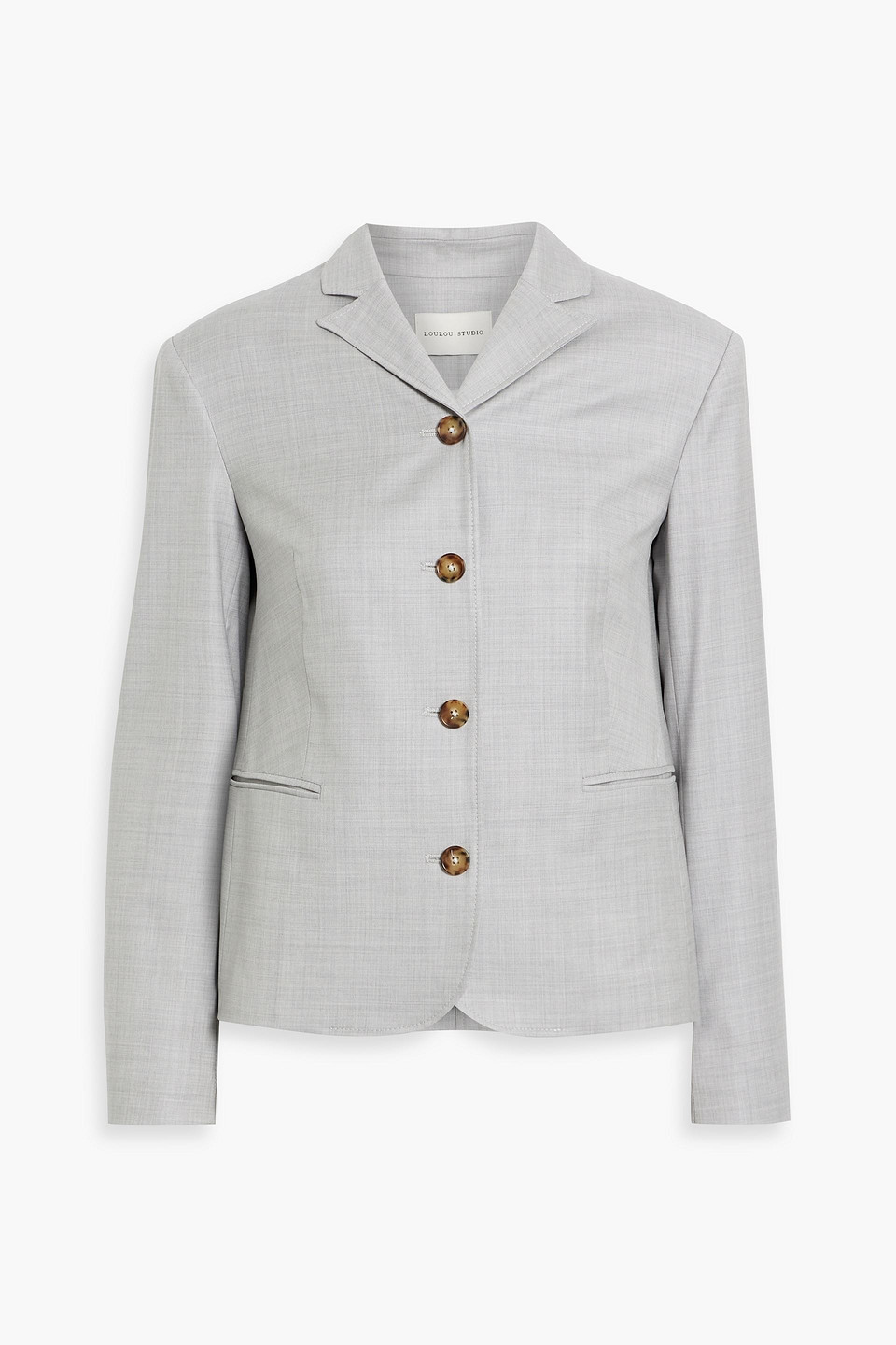 Loulou Studio Marnie Cinched Wool Blazer In Foam Green