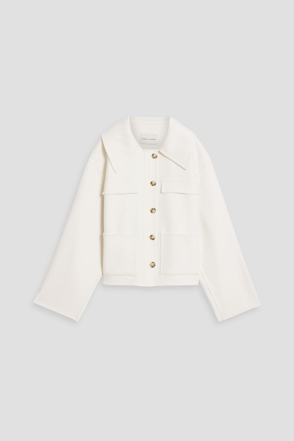 Loulou Studio Cilla Wool And Cashmere-blend Felt Jacket In Ivory