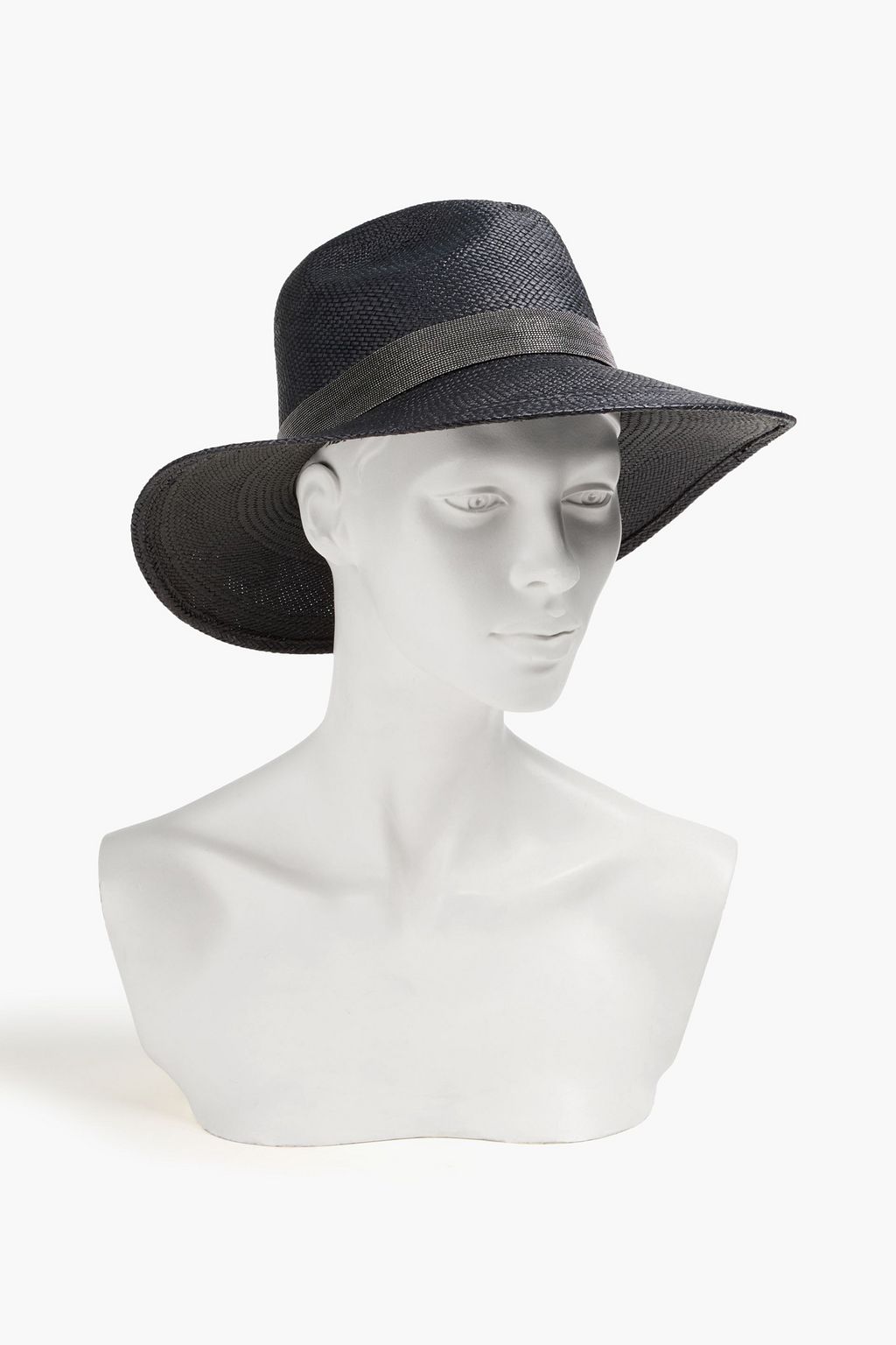BRUNELLO CUCINELLI 비즈 장식 스트로 선 햇