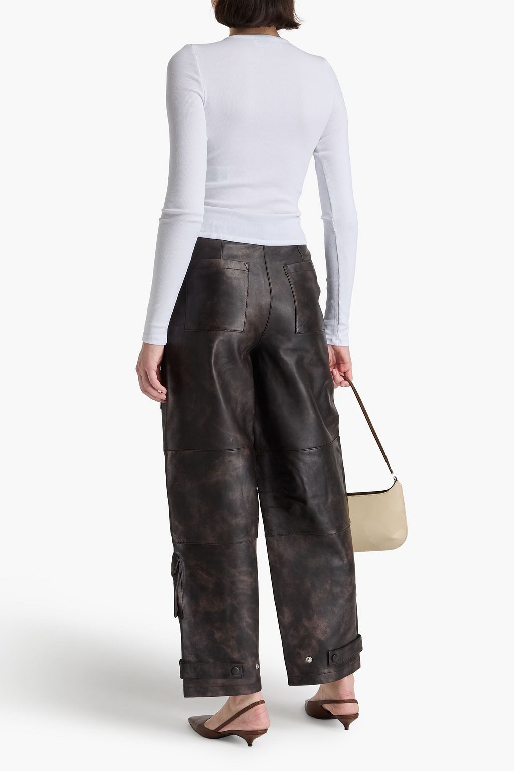 REMAIN BIRGER CHRISTENSEN 리브 스트레치 코튼 탑