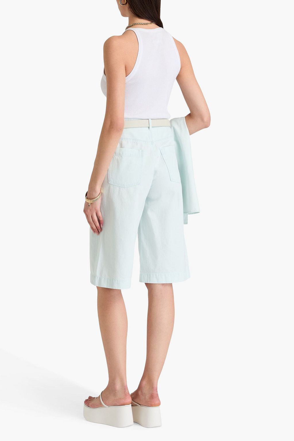 VINCE. Cotton-twill shorts