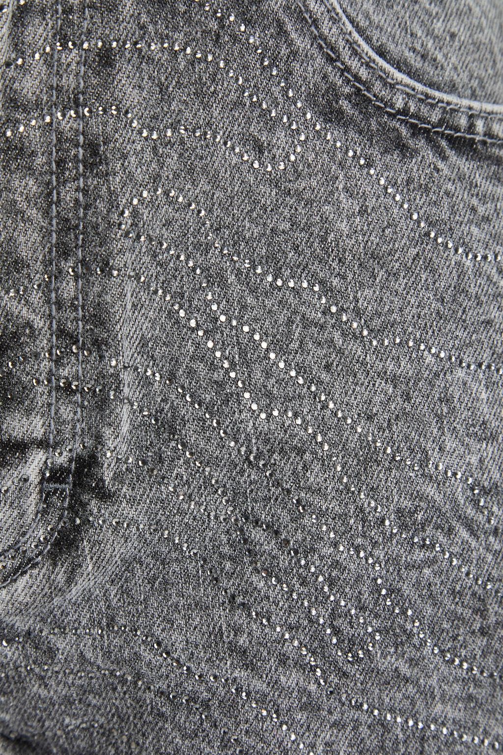 ROTATE BIRGER CHRISTENSEN デニム ショートパンツ クリスタル付き
