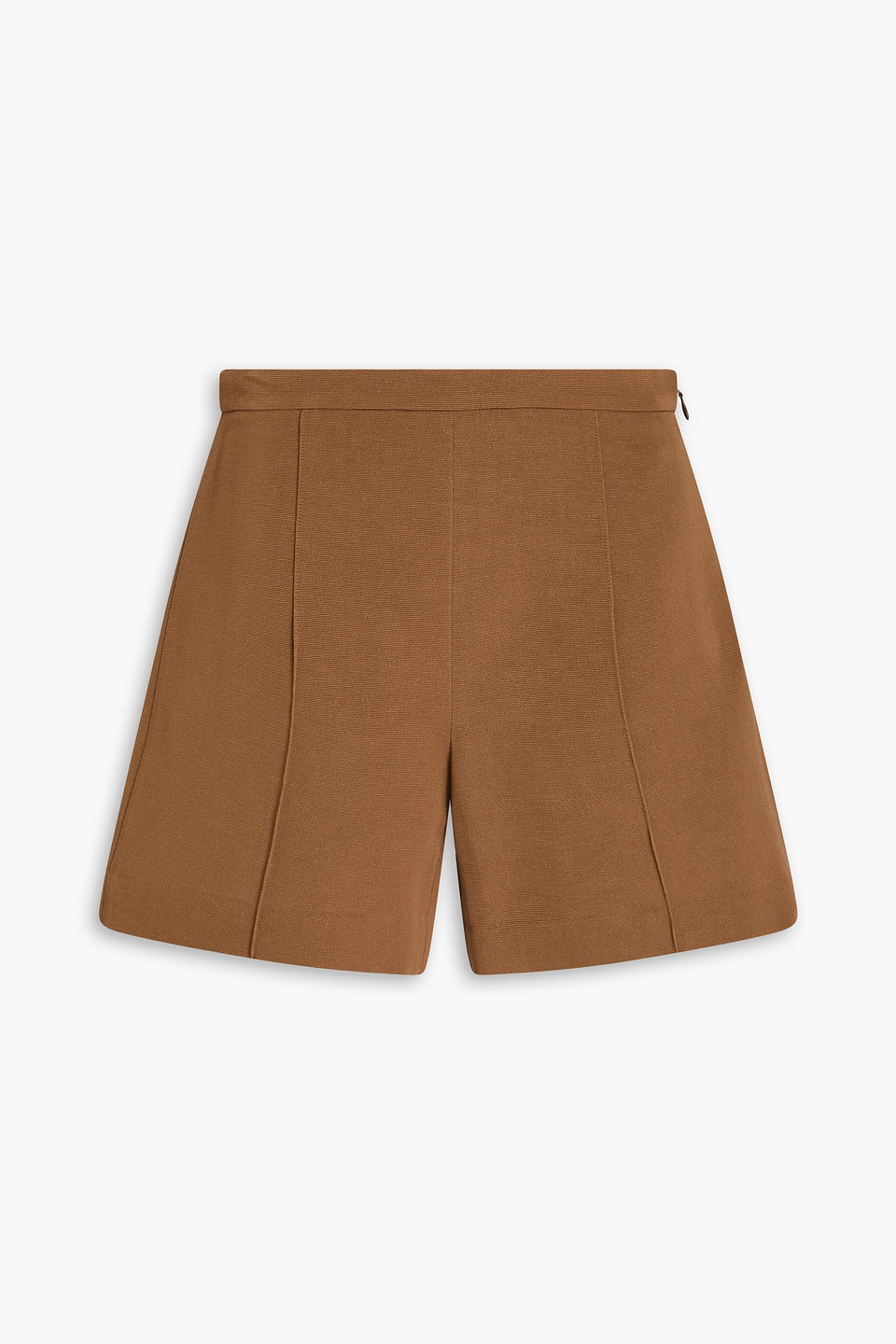 Vince Cotton-blend Faille Shorts In Light Brown