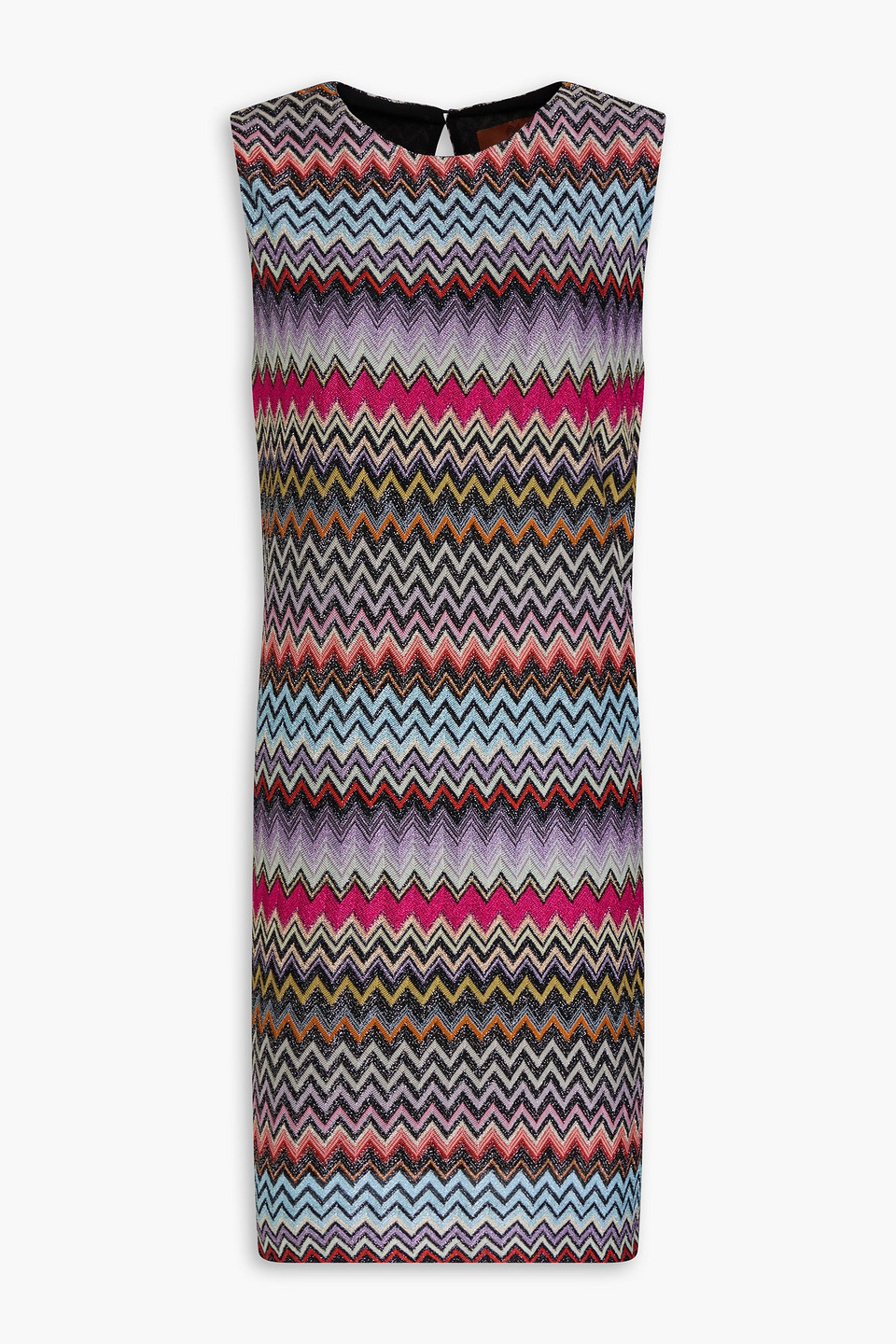 Missoni Metallic Crochet-knit Mini Dress In Multi
