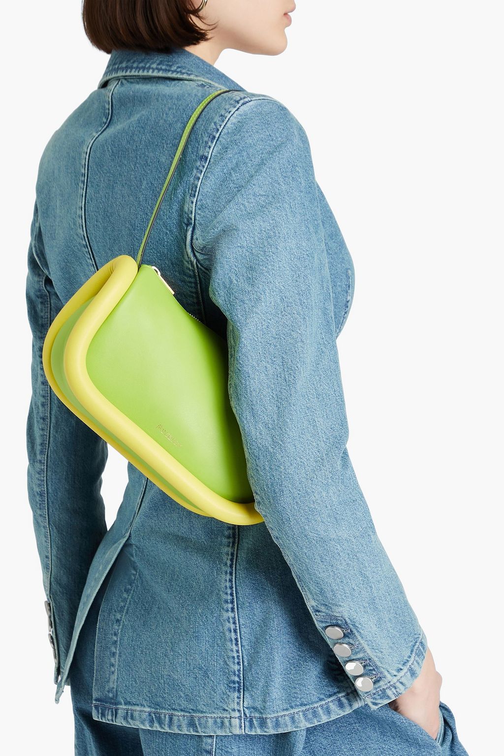 JW ANDERSON Bumper 15 zweifarbige Schultertasche aus Leder