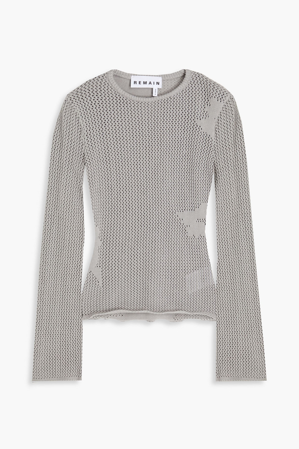REMAIN Birger Christensen - Heva crocheted cotton top - Gray - DE 40