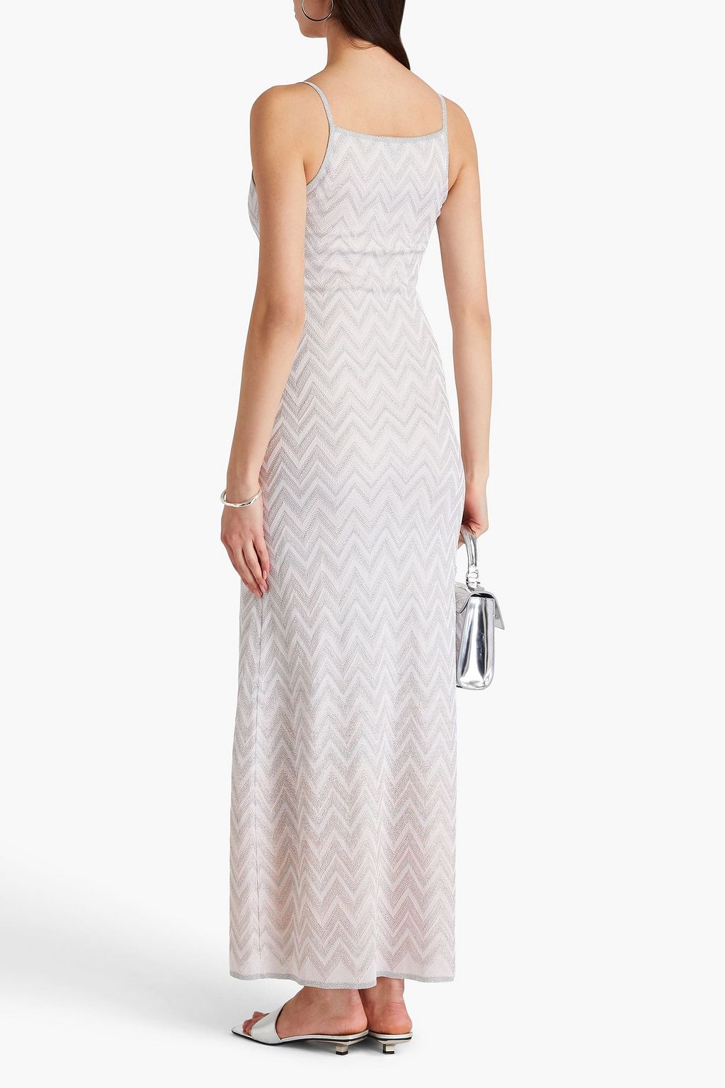 MISSONI Metallic crochet-knit maxi dress