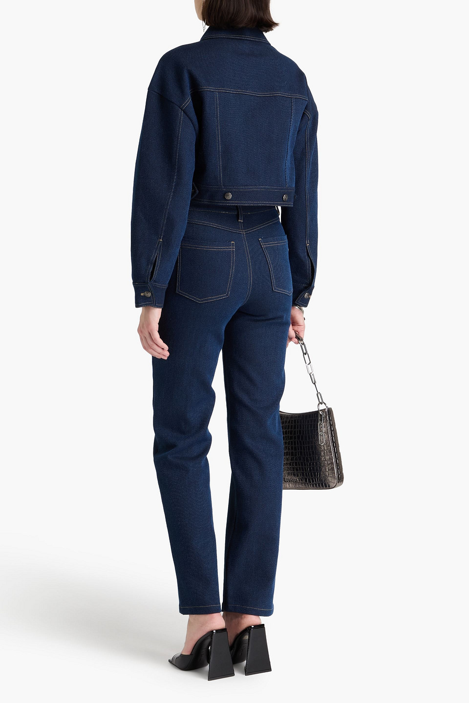  Rotate Birger Christensen - Cropped Jeansjacke - Blau - De 38 