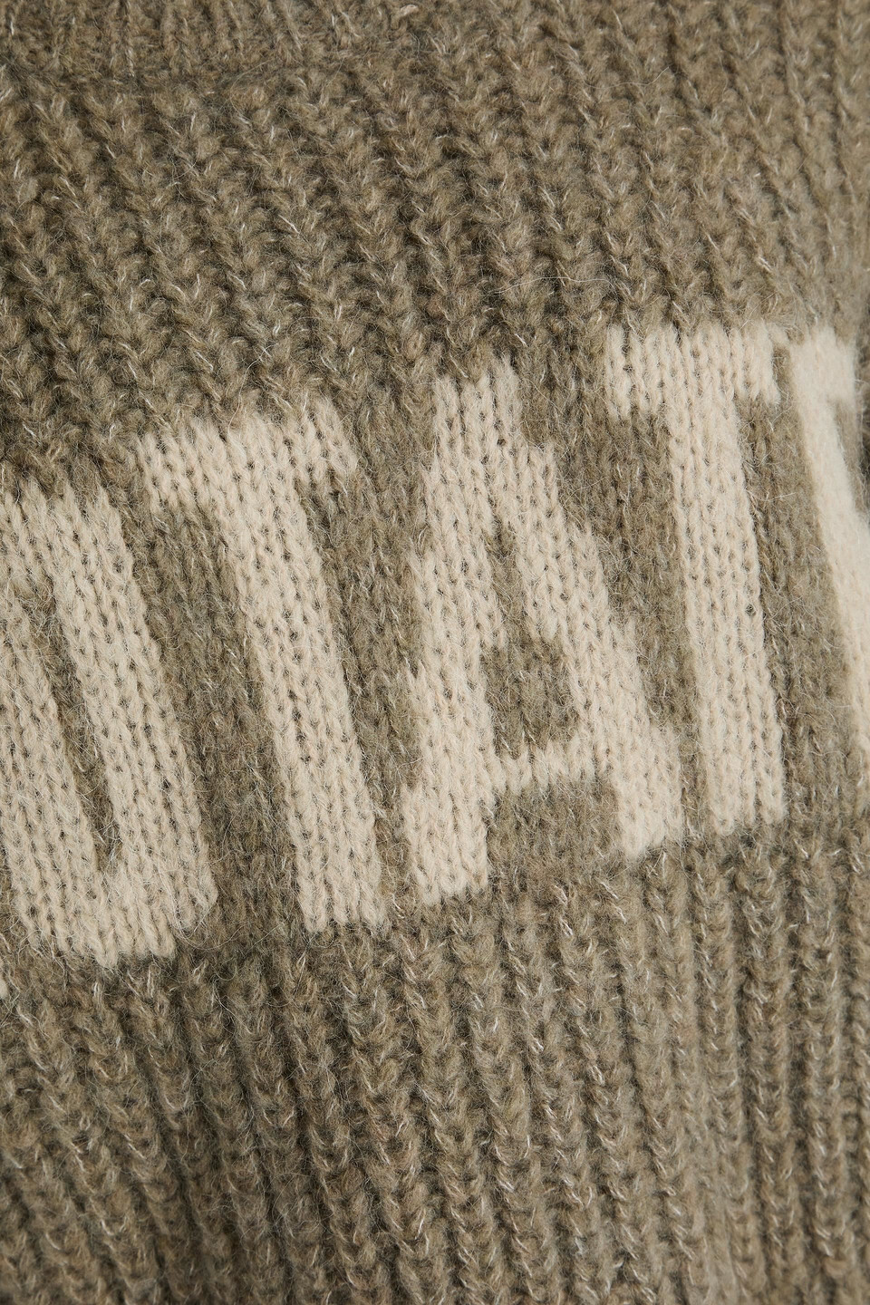 Rotate Birger Christensen Pullover Aus Einer Merinowollmischung Mit Intarsienmuster In Military-grün
