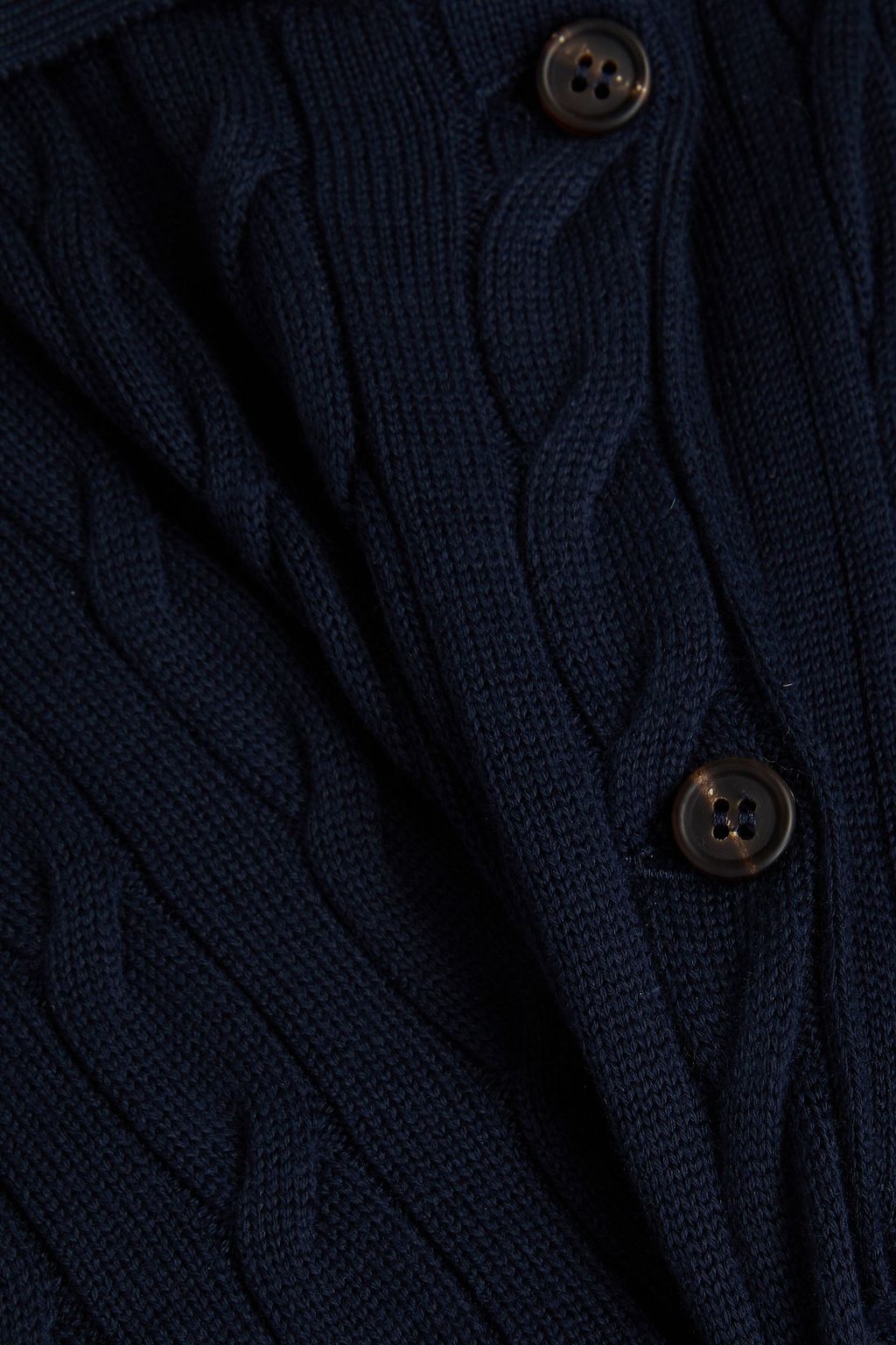 BRUNELLO CUCINELLI Cropped Poloshirt aus Baumwolle mit Zopfstrickmuster