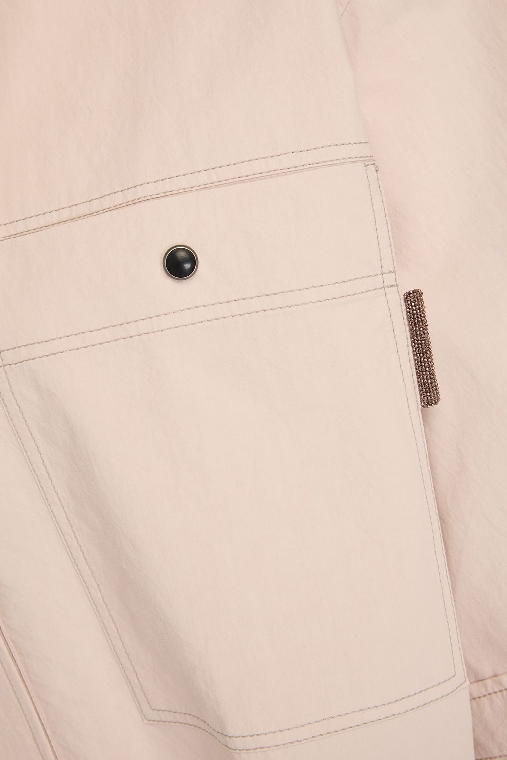 BRUNELLO CUCINELLI Cropped Hemd aus Baumwollpopeline mit Zierperlen