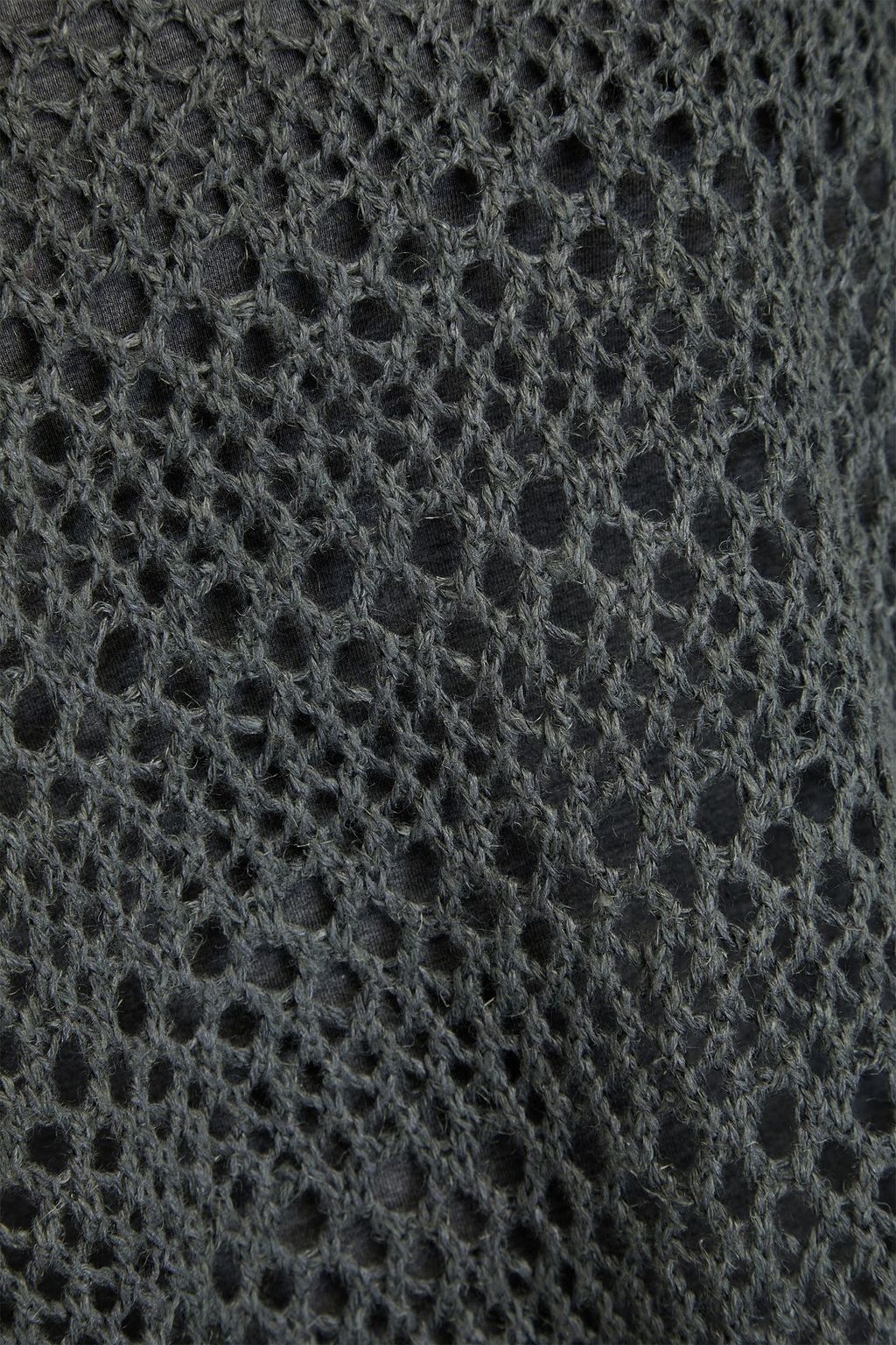 BRUNELLO CUCINELLI Open-knit linen and silk-blend sweater