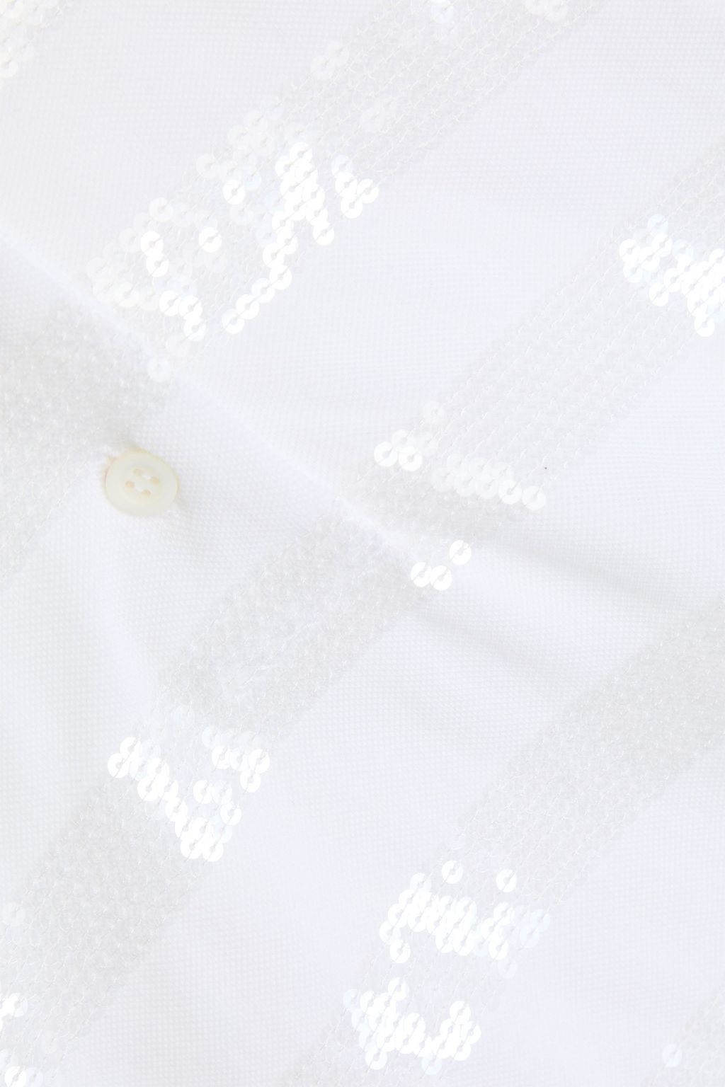 BRUNELLO CUCINELLI Sequin-embellished cotton-piqué polo shirt