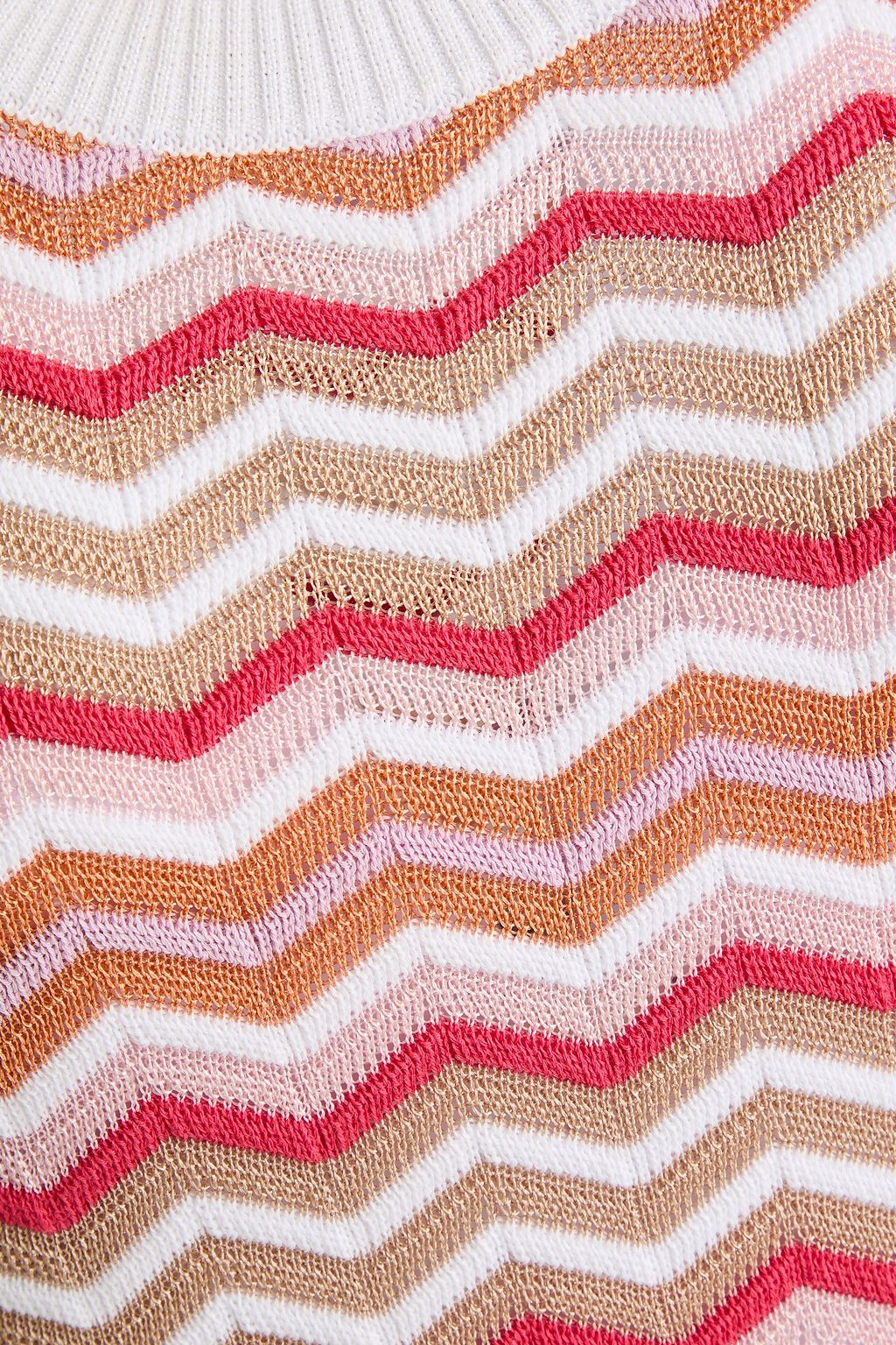 MISSONI فستان قصير من مزيج من القطن من نسيج بحبكة كروشيه
