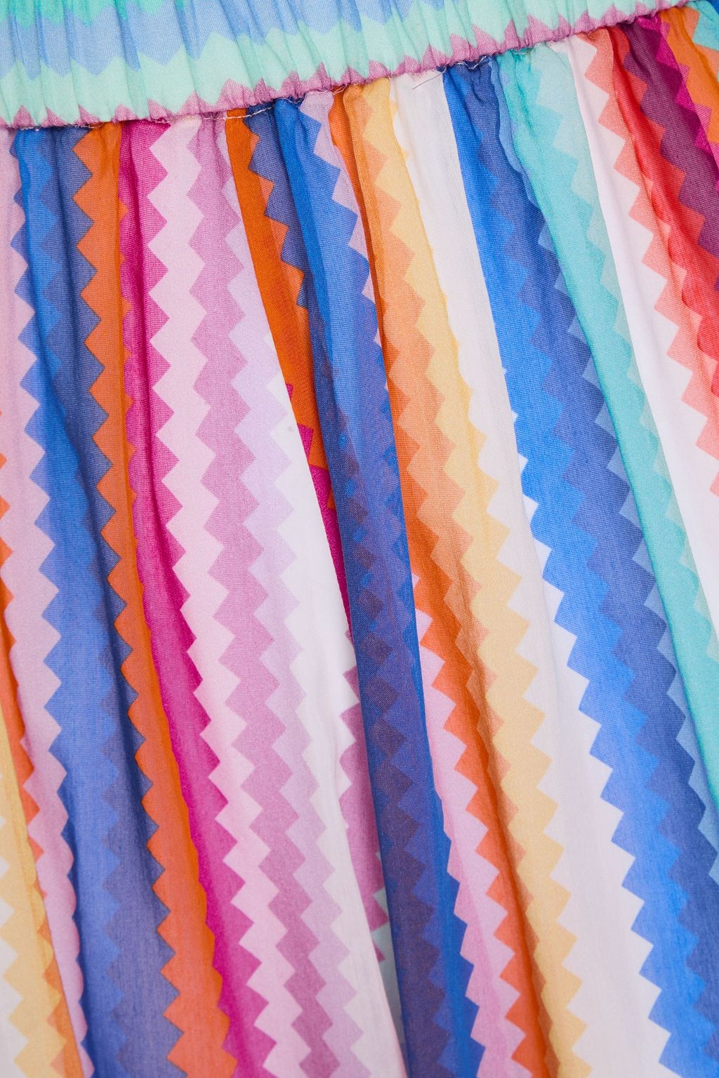 MISSONI بنطال بأرجل واسعة من الفوال المصنوع من مزيج القطن والحرير مزين بطبعات