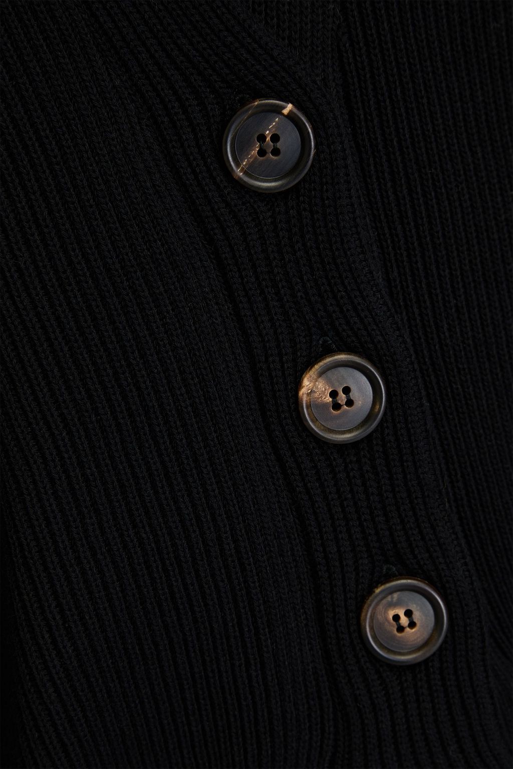 BRUNELLO CUCINELLI Cardigan aus gerippter Baumwolle mit Organzaeinsätzen