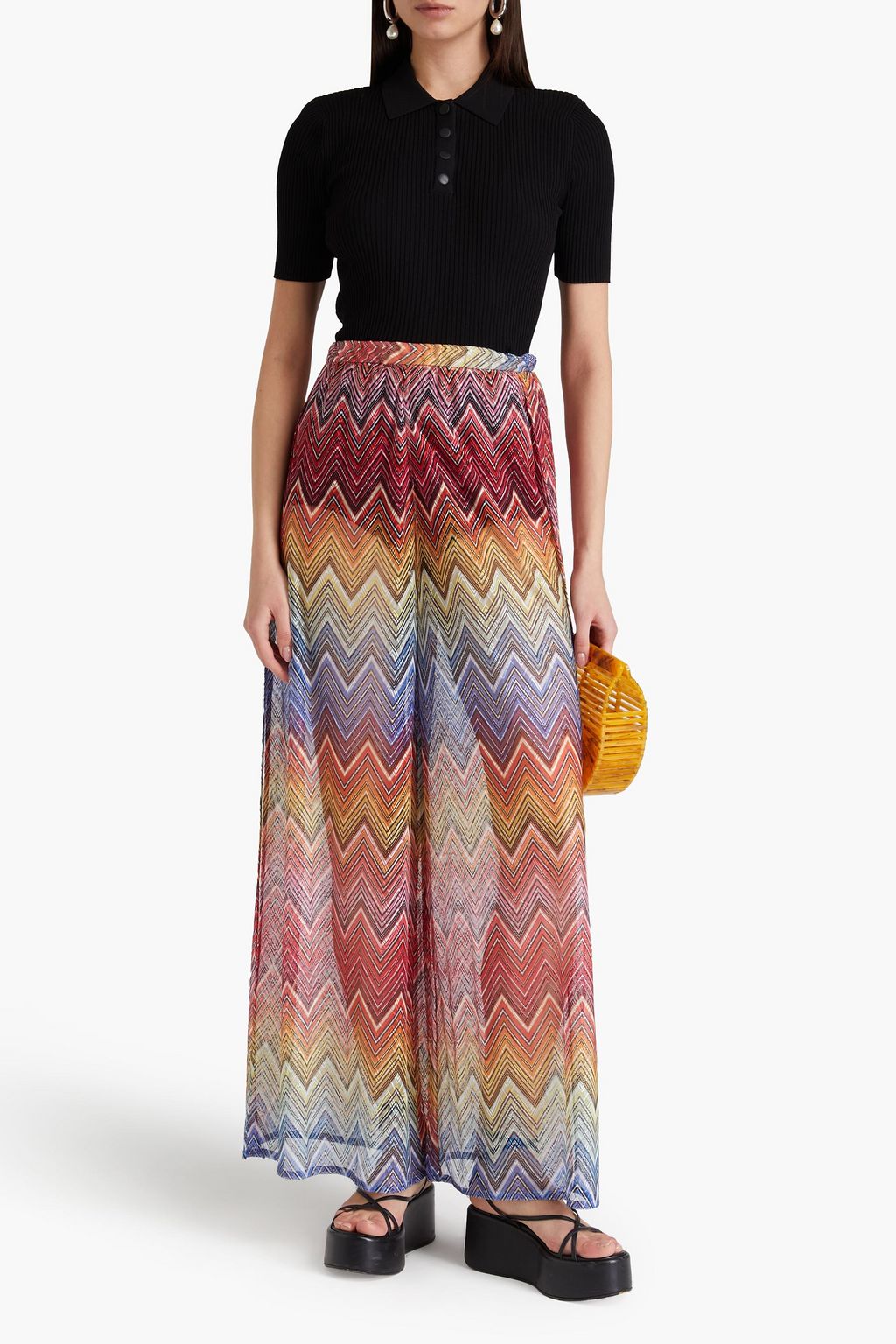 MISSONI Crochet-knit wide-leg pants