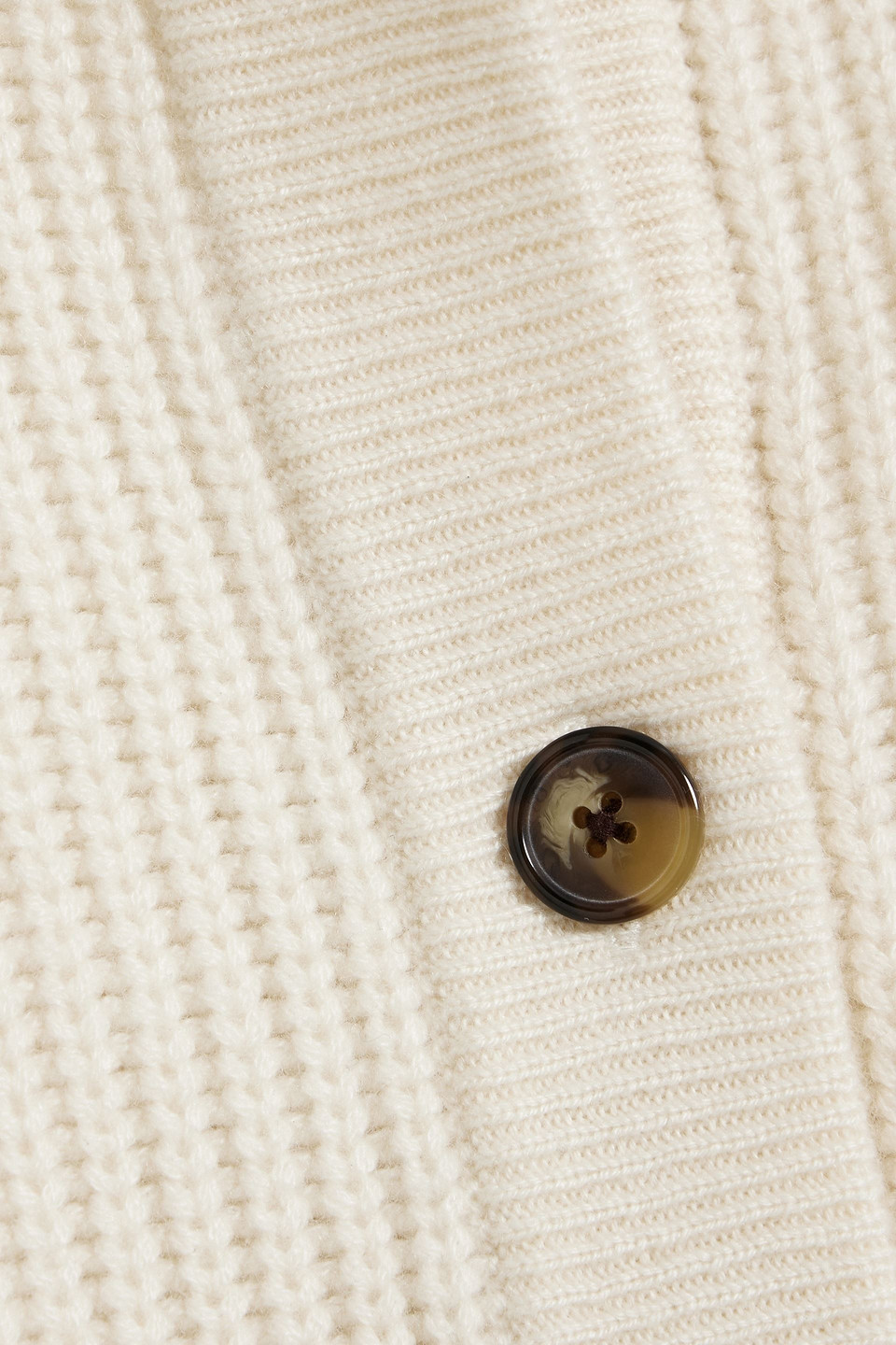 LOULOU STUDIO HAREBELLS RIBBED CASHMERE CARDIGAN