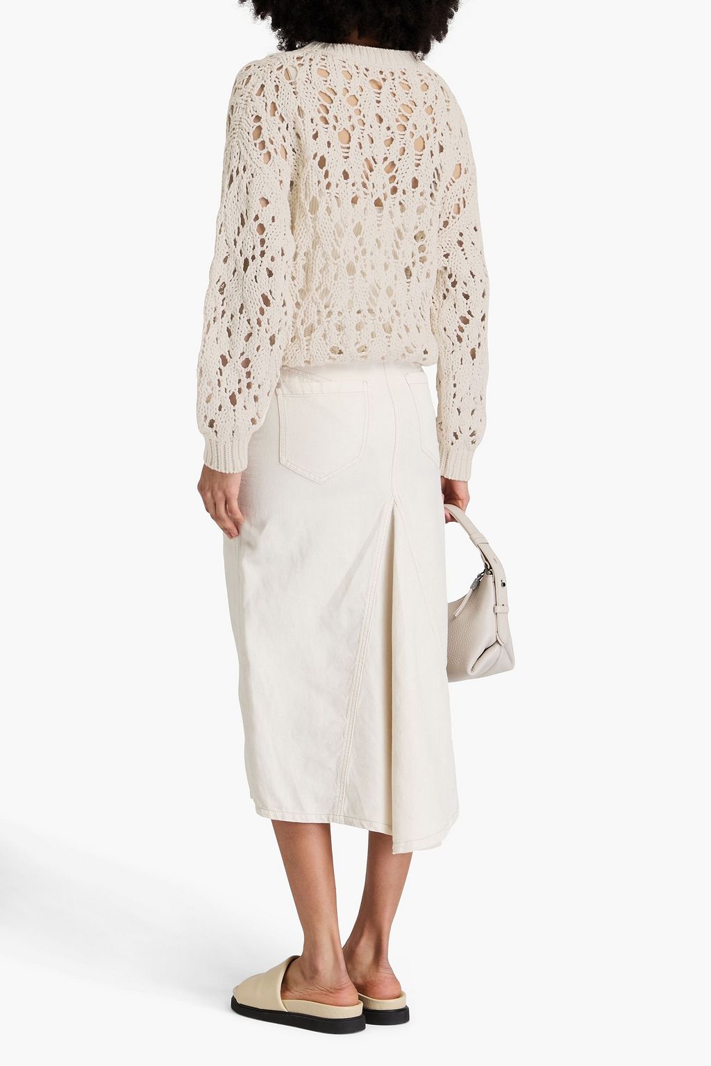 BRUNELLO CUCINELLI かぎ針編みコットン セーター