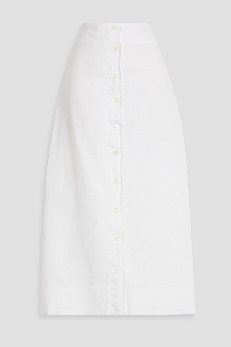 Alex Mill Zoe Linen Midi Skirt In White