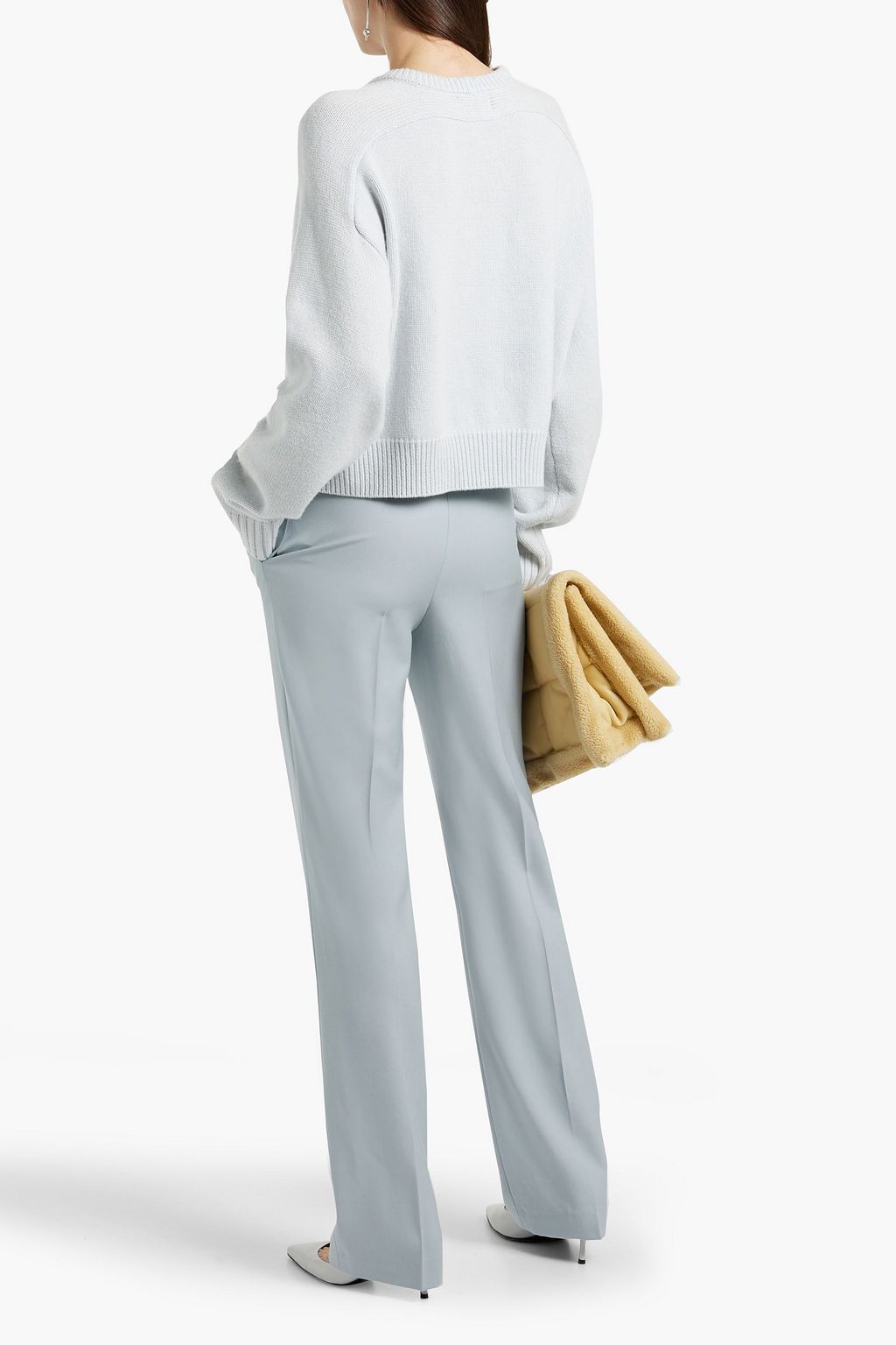LOULOU STUDIO Cropped wool and cashmere-blend sweater