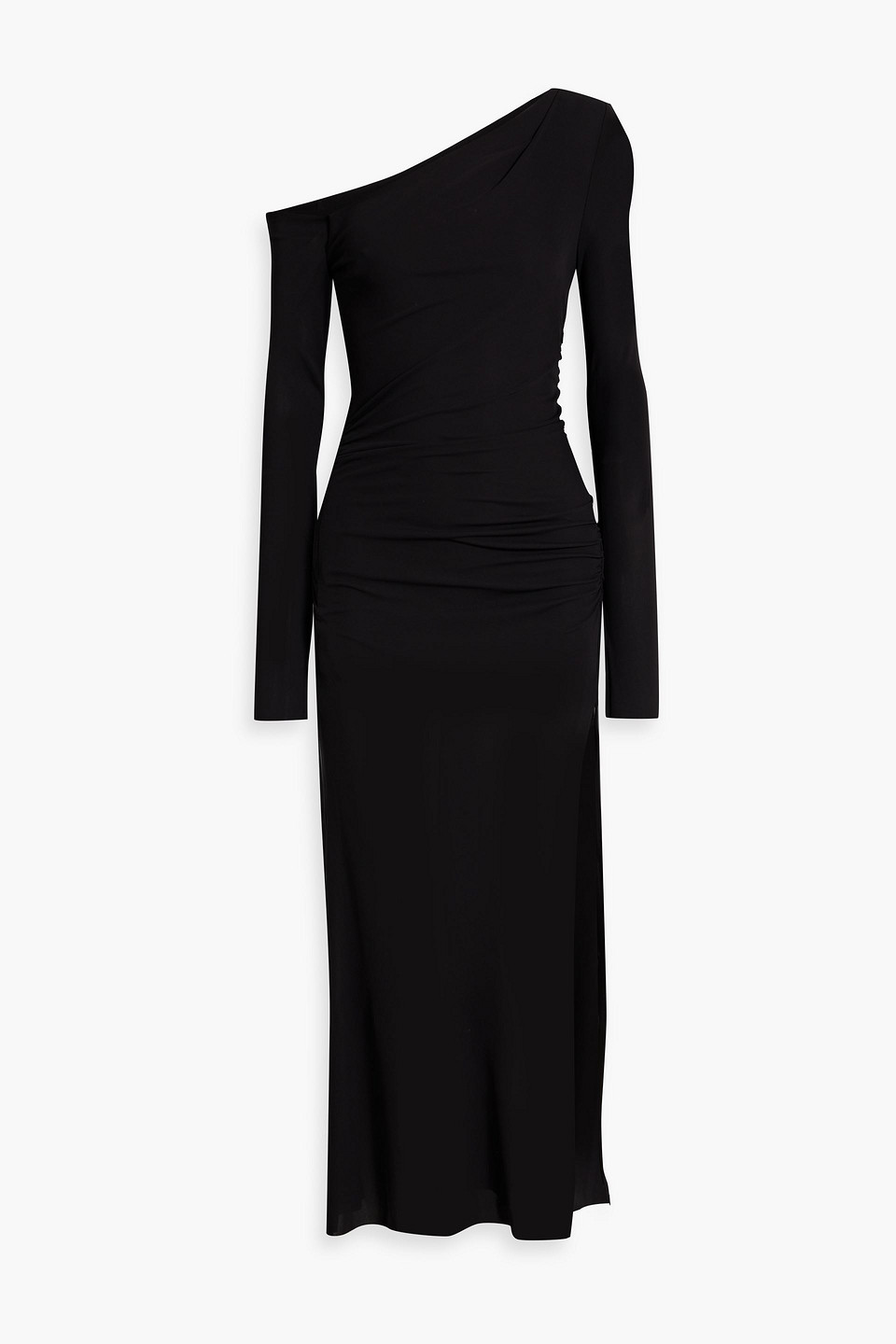 Bec & Bridge Monette One-shoulder Stretch-crepe Maxi Dress In Black