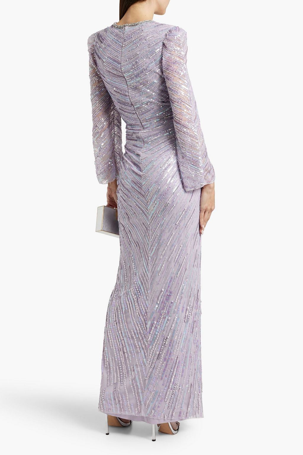 JENNY PACKHAM Darcy ruched embellished tulle gown
