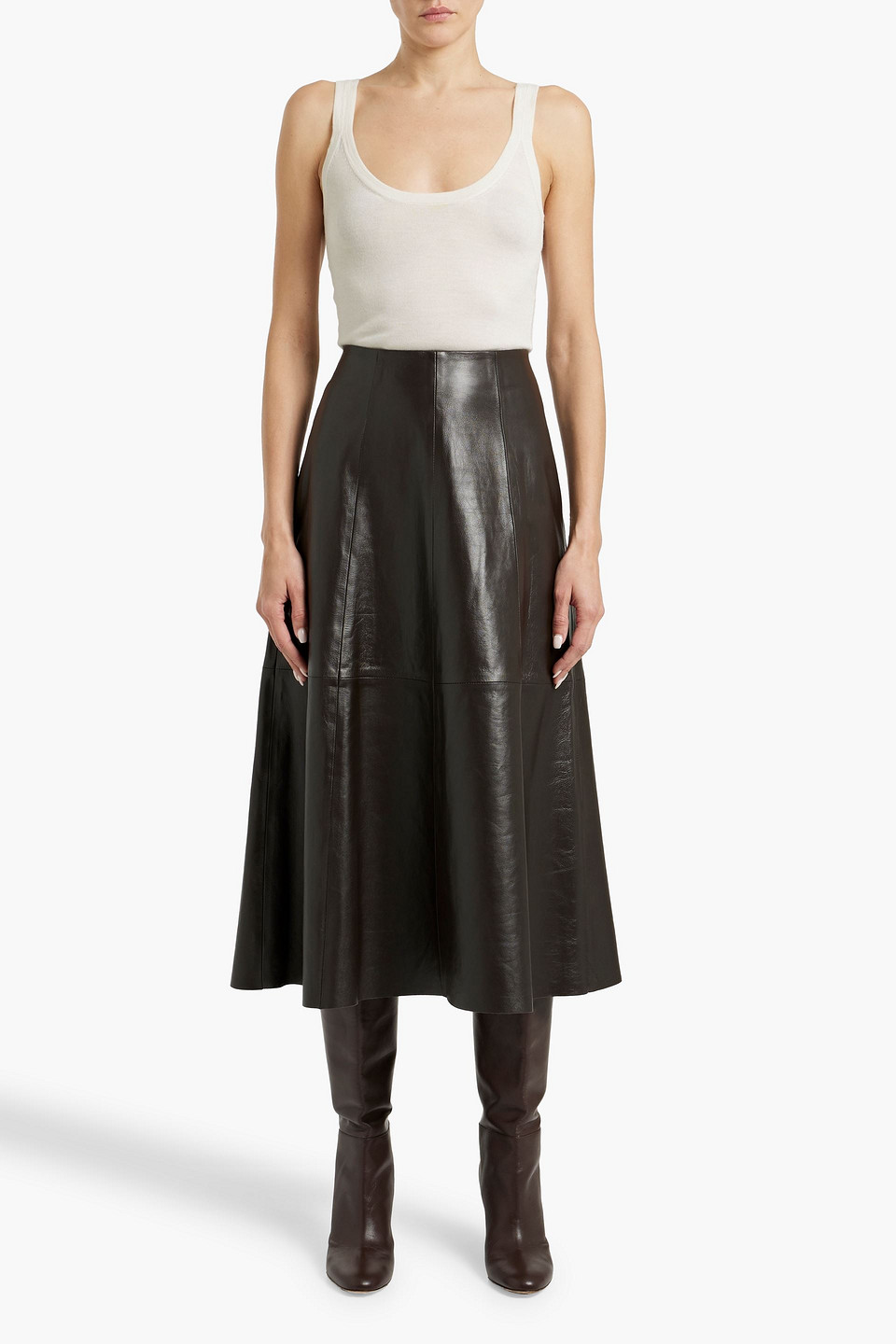 Gabriela Hearst Tony Cashmere And Silk-blend Tank In Ivory