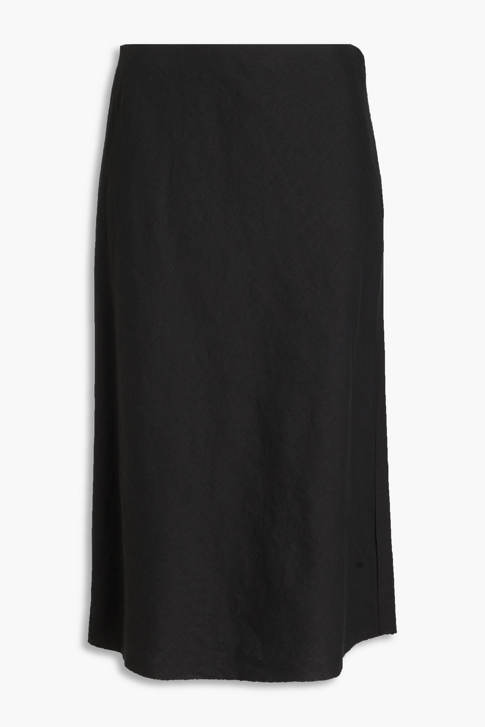 Vince. - Linen-blend midi skirt - Black - US 4