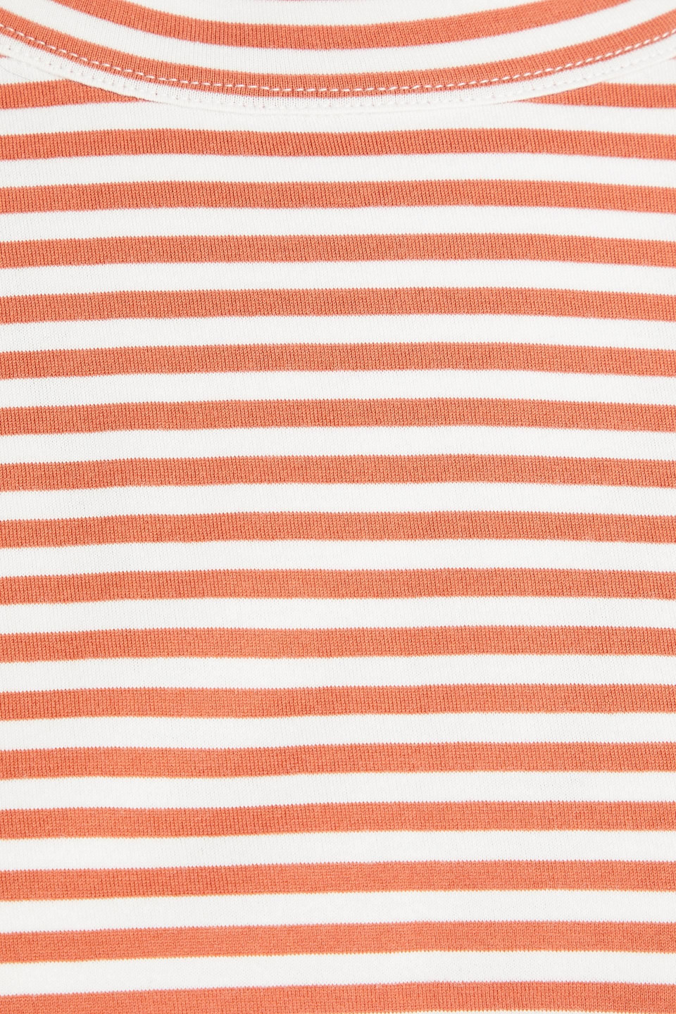 Brunello Cucinelli T-shirt Aus Baumwoll-jersey Mit Streifen In Nudefarben