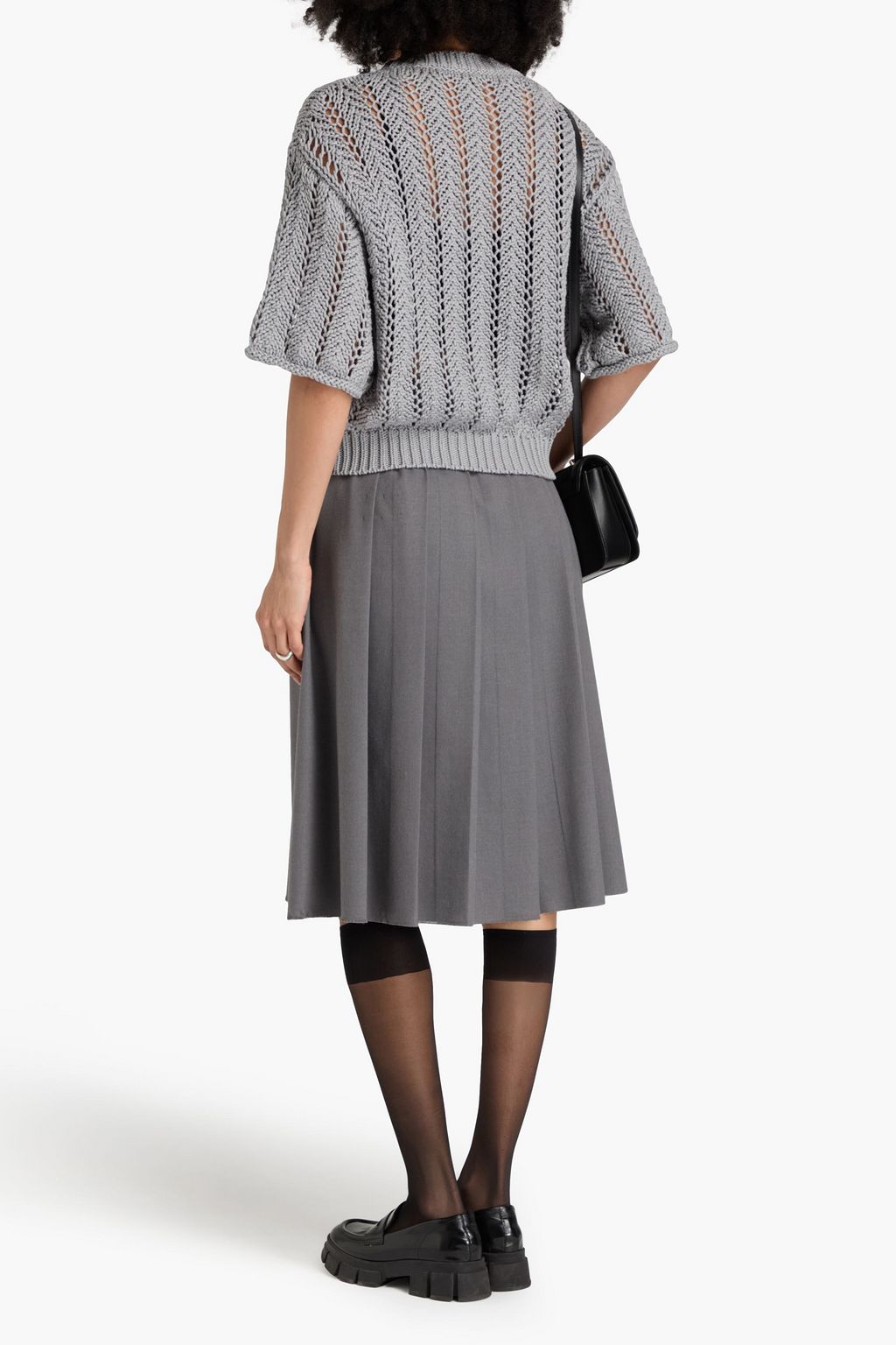BRUNELLO CUCINELLI كنزة رياضية من القطن بحبكة كروشيه