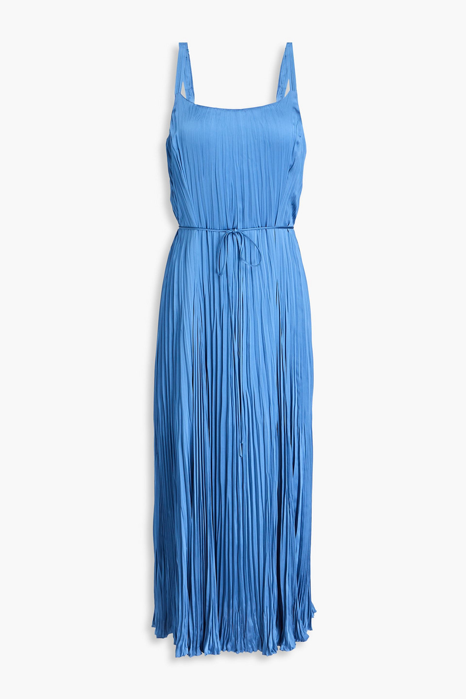 Vince Relaxed Crushed Slip Dress In Cadet Blue
