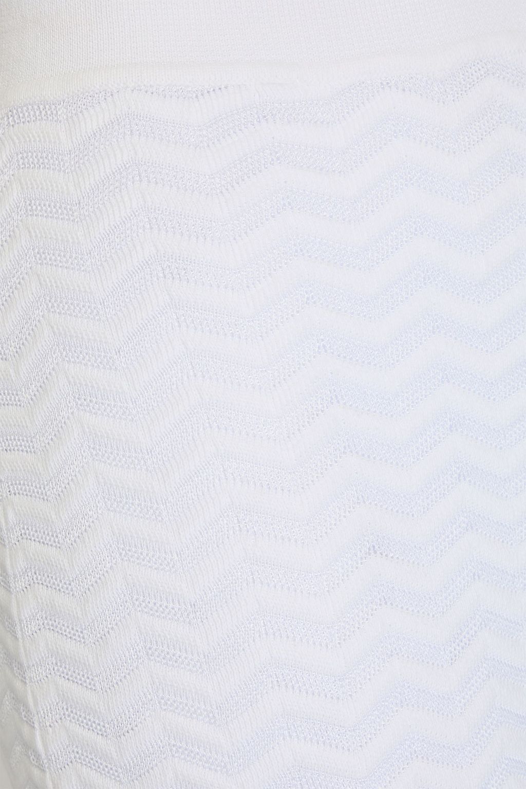 MISSONI بنطلون بقصة واسعة من الأسفل من مزيج من القطن بحبكة كروشيه