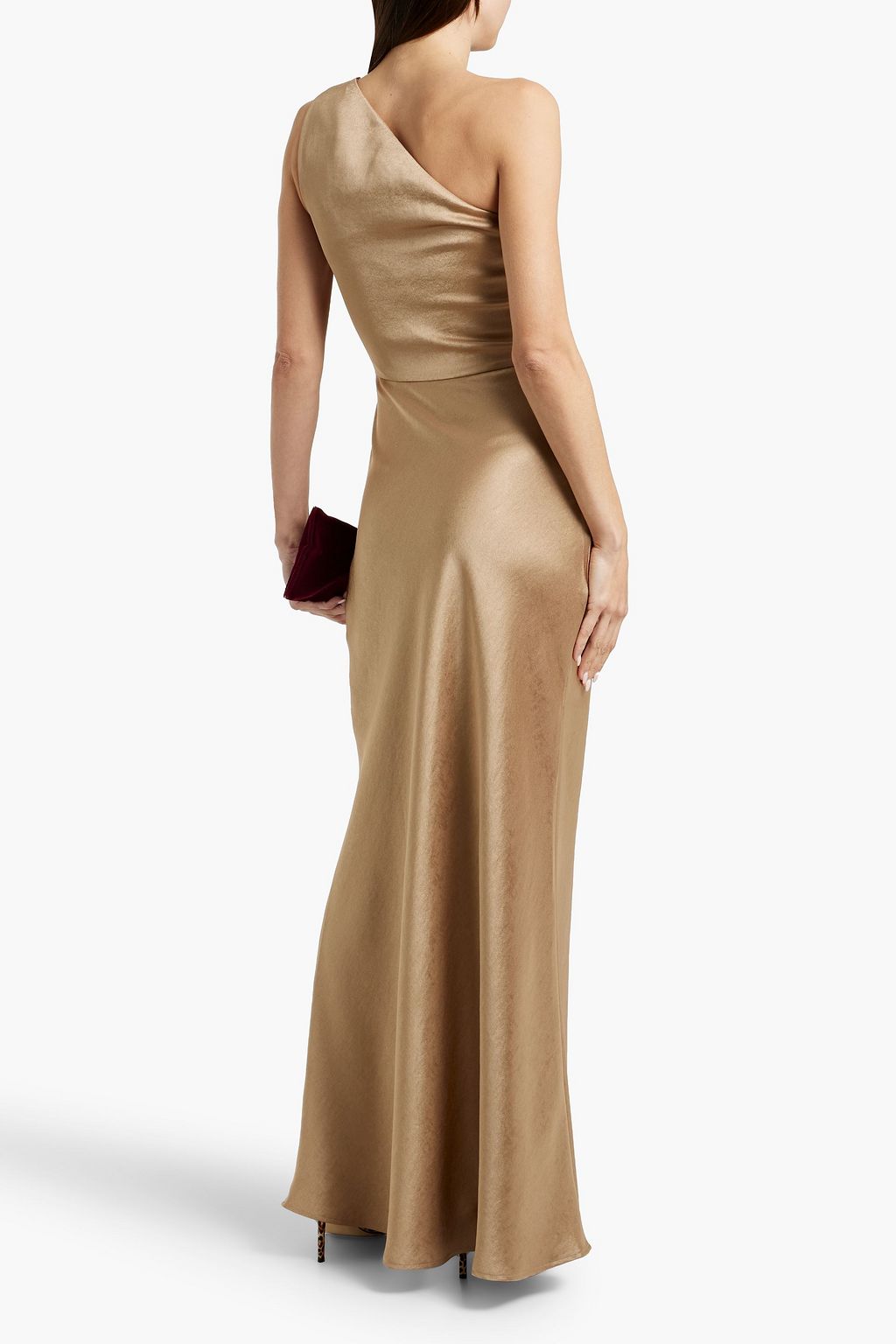 BEC & BRIDGE The Dreamer one-shoulder satin-crepe maxi dress