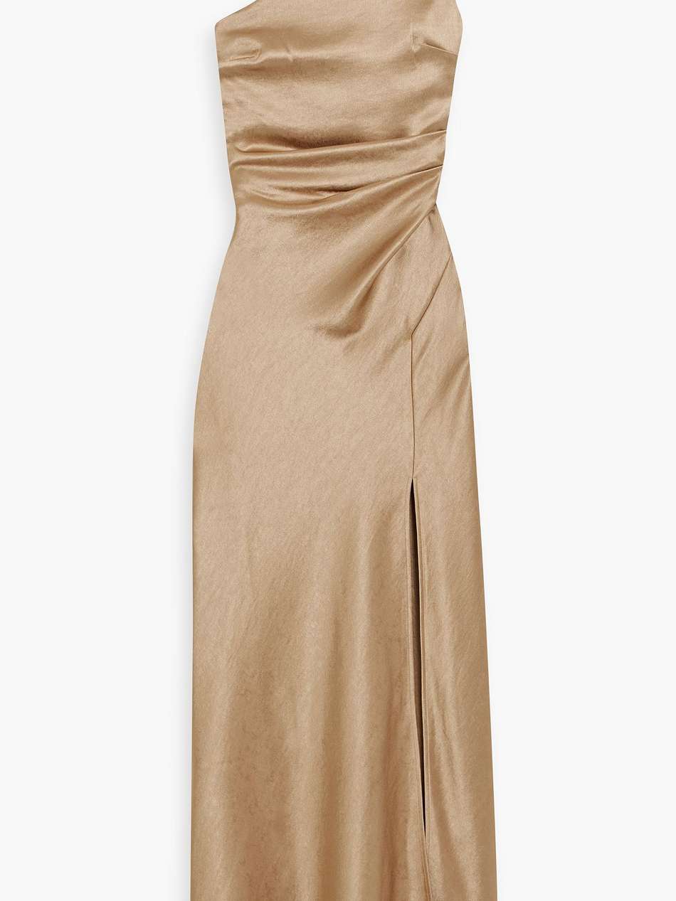 dreamer one-shoulder satin maxi dress