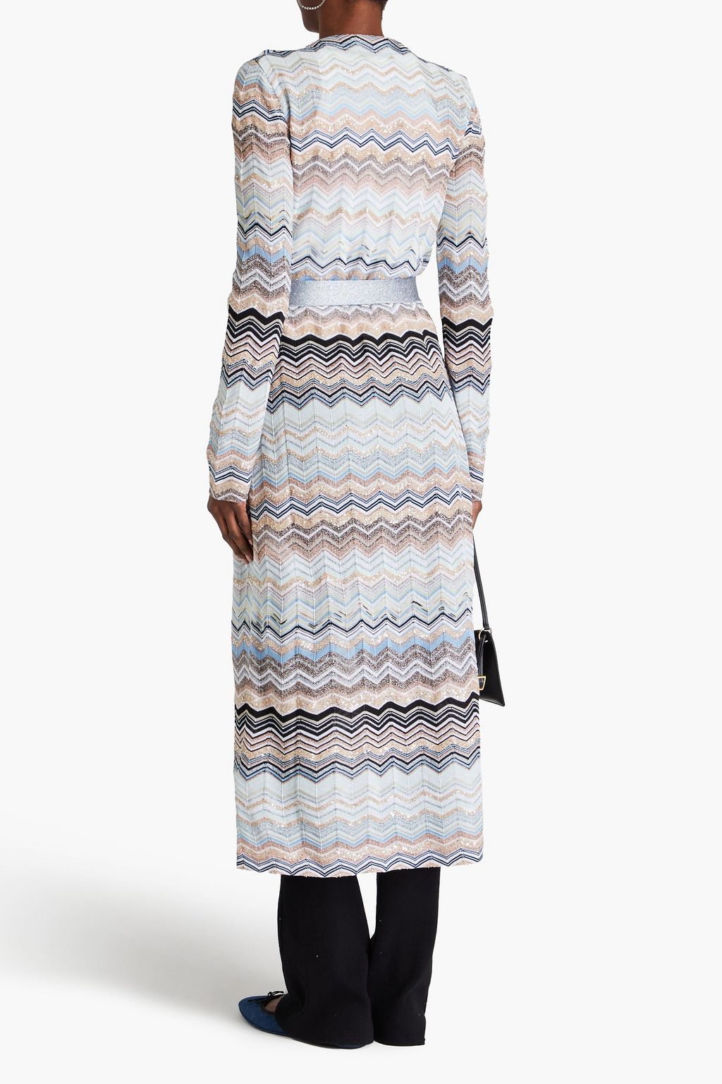 MISSONI كارديغان من نسيج بحبكة كروشيه مزين بأقراص برّاقة