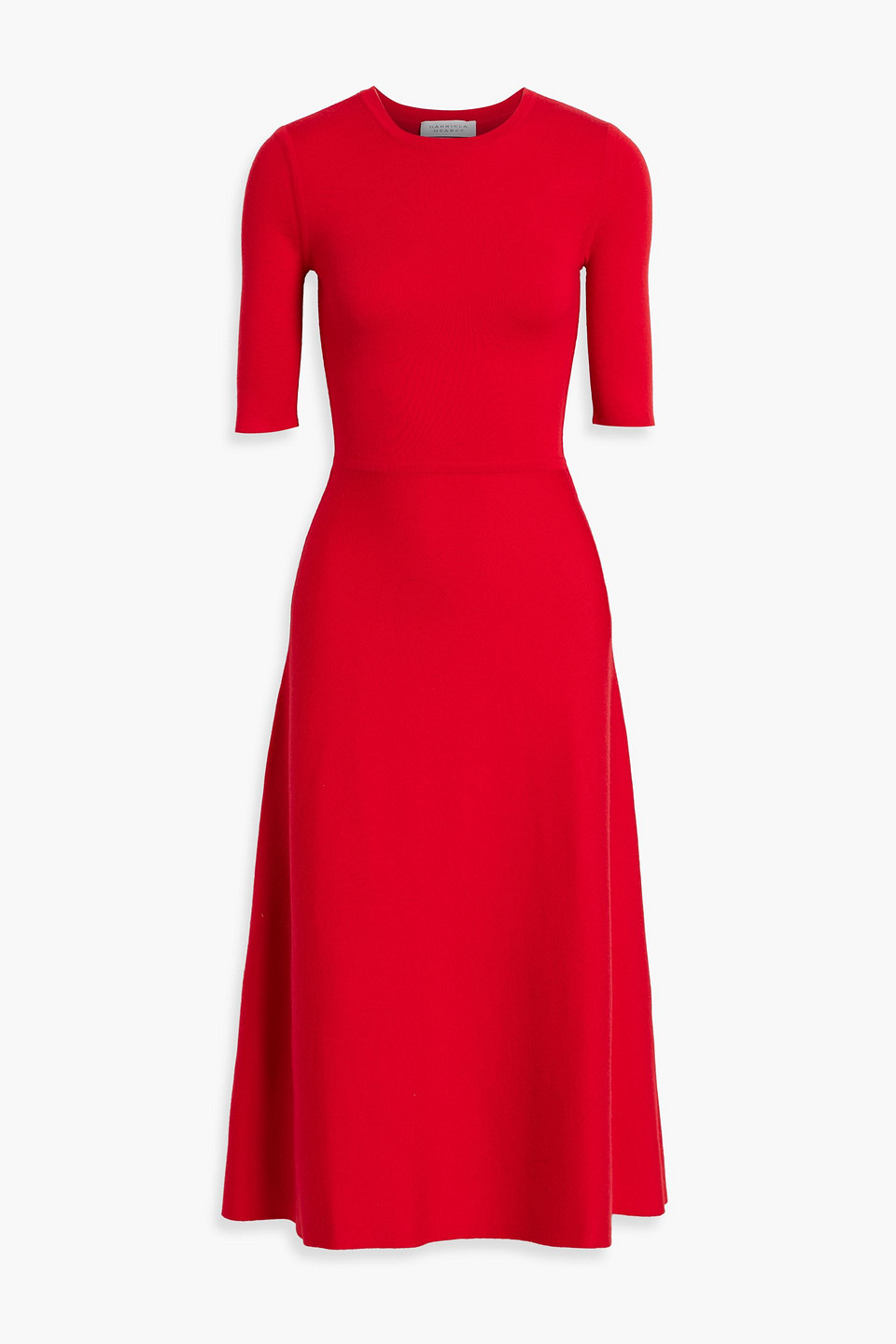 GABRIELA HEARST SEYMORE WOOL, CASHMERE AND SILK-BLEND MIDI DRESS