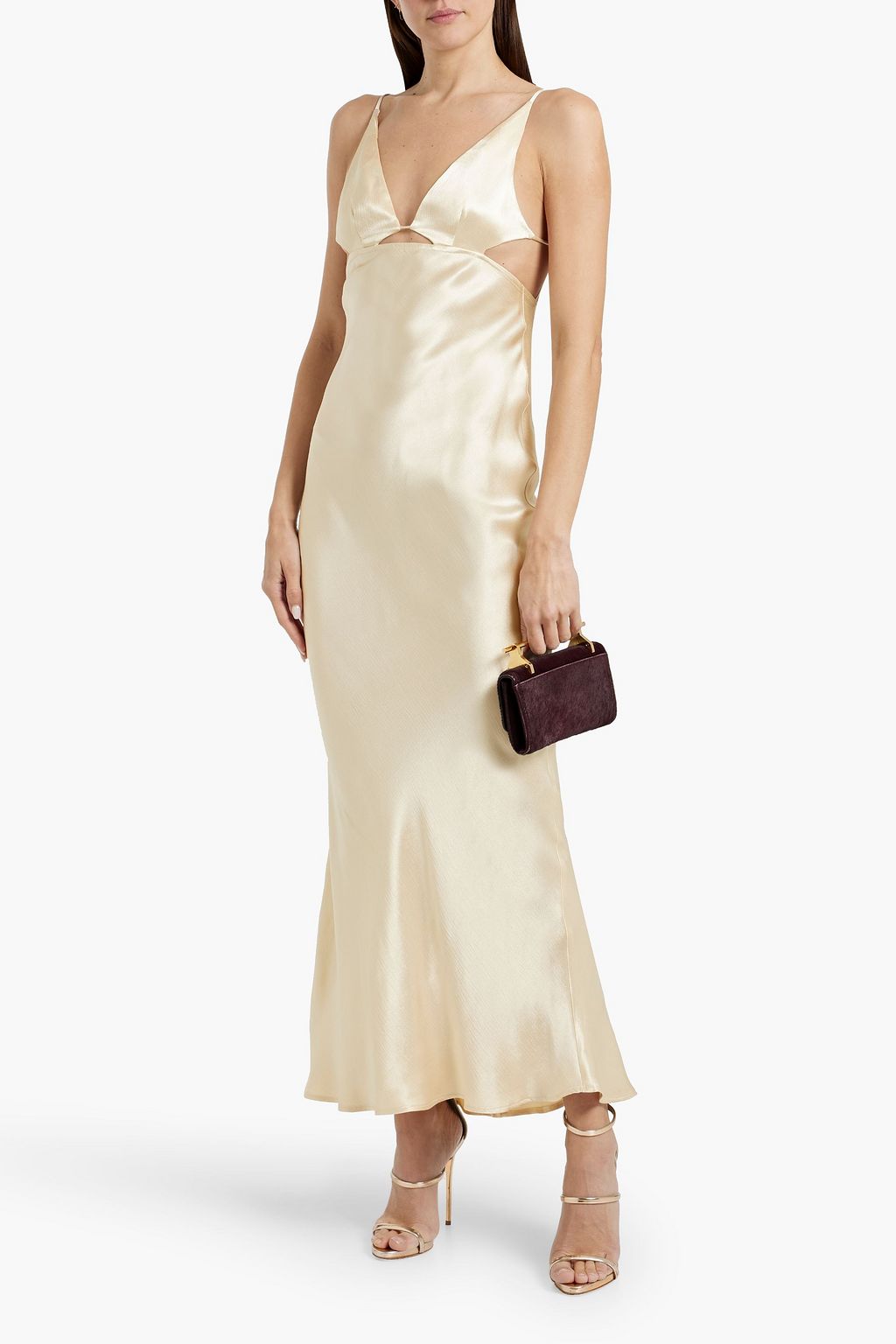 BEC & BRIDGE Descindi cutout satin-crepe maxi dress