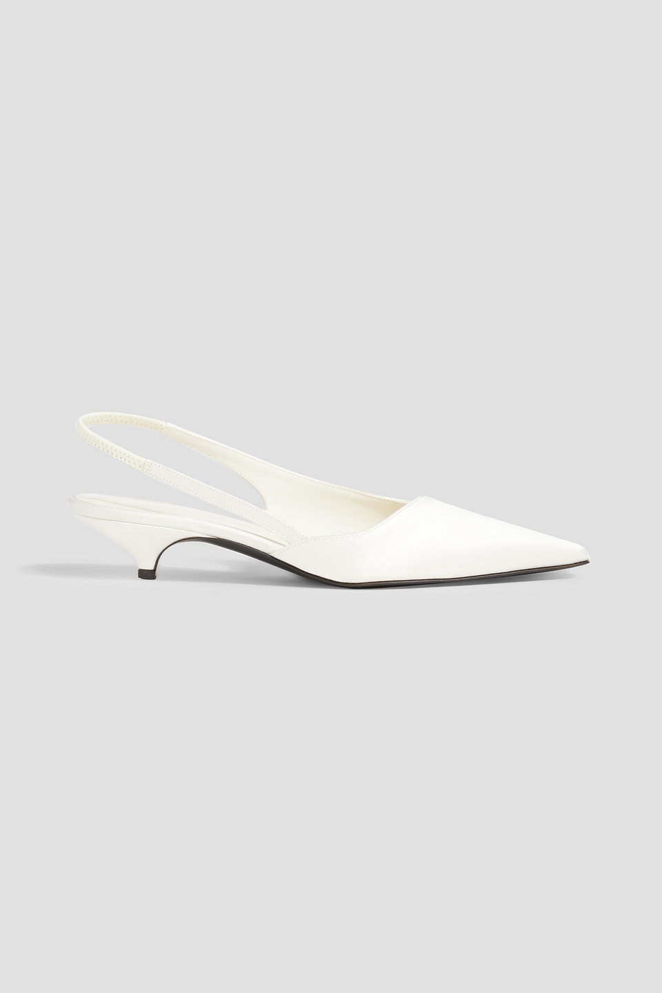 Loulou Studio Sulue Satin Slingback Pumps In Ivory